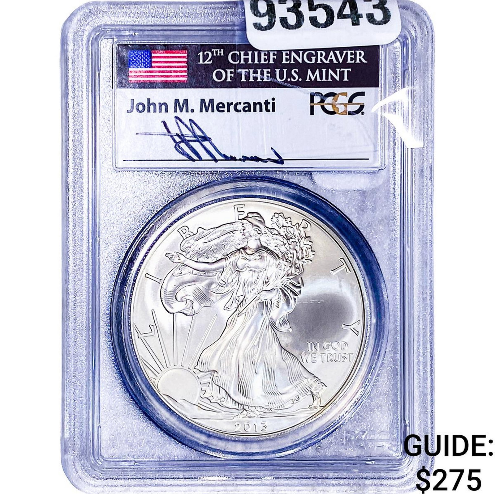 2013 Silver Eagle PCGS MS69: 2013 Silver Eagle PCGS MS69