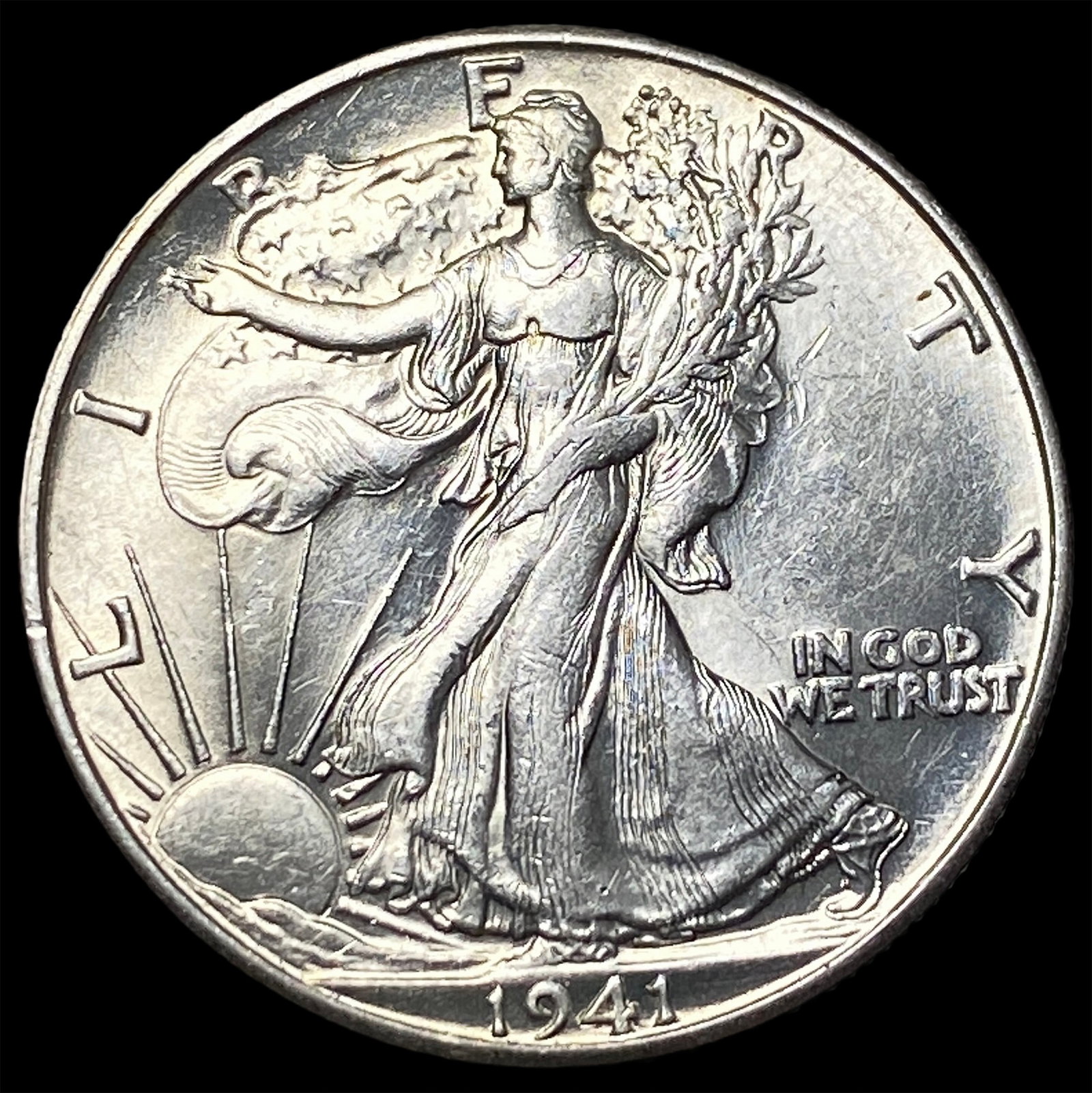 1941-D Silver Walking Liberty Half Dollar CHOICE AU: 1941-D Silver Walking Liberty Half Dollar CHOICE AU