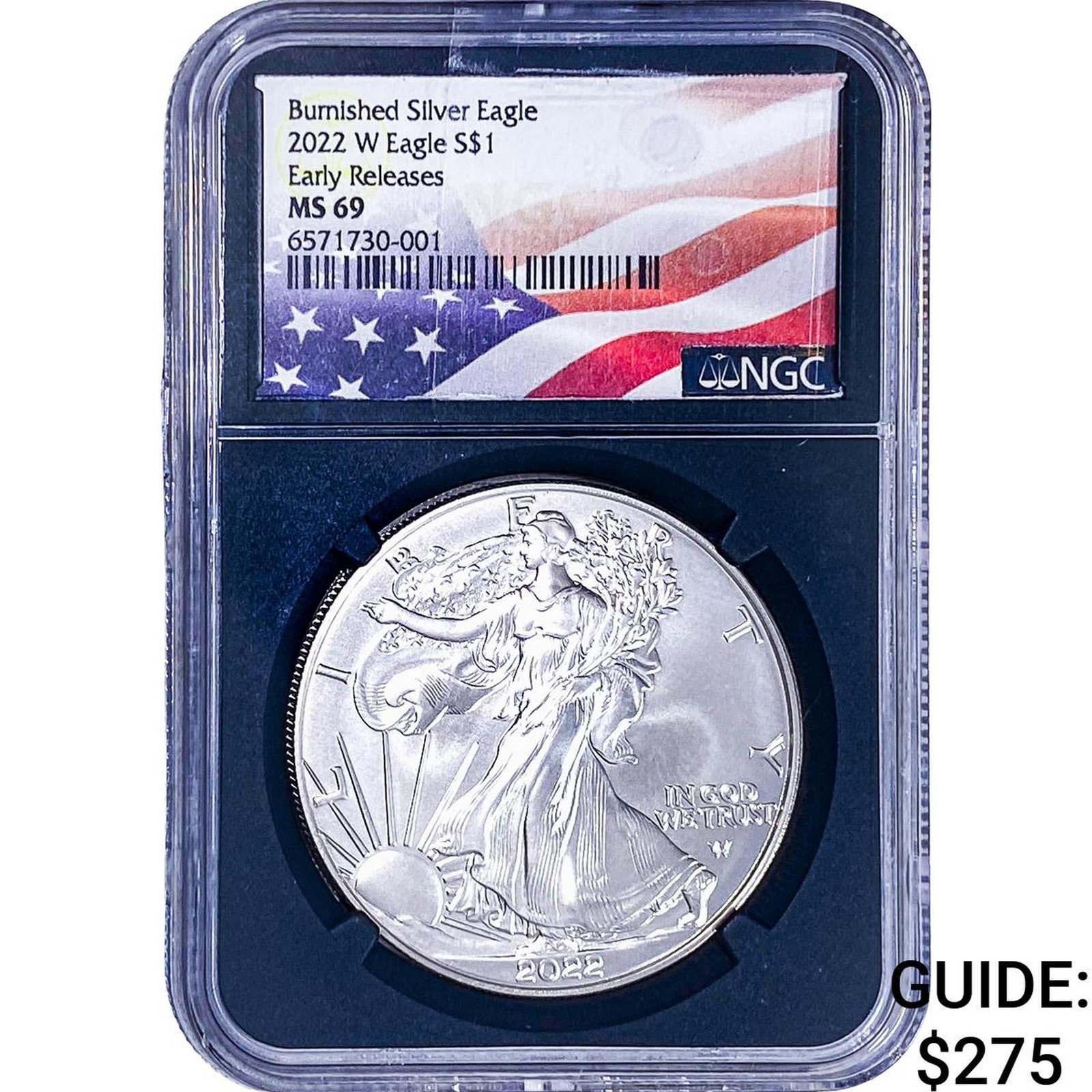 2022-W Silver Eagle NGC MS69 Burnished: 2022-W Silver Eagle NGC MS69 Burnished