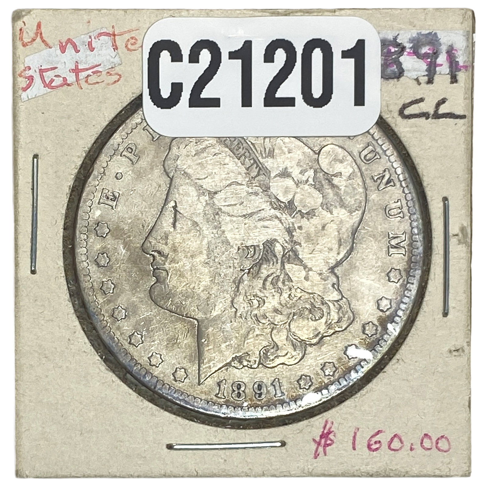 1891-CC Morgan Silver Dollar: 1891-CC Morgan Silver Dollar