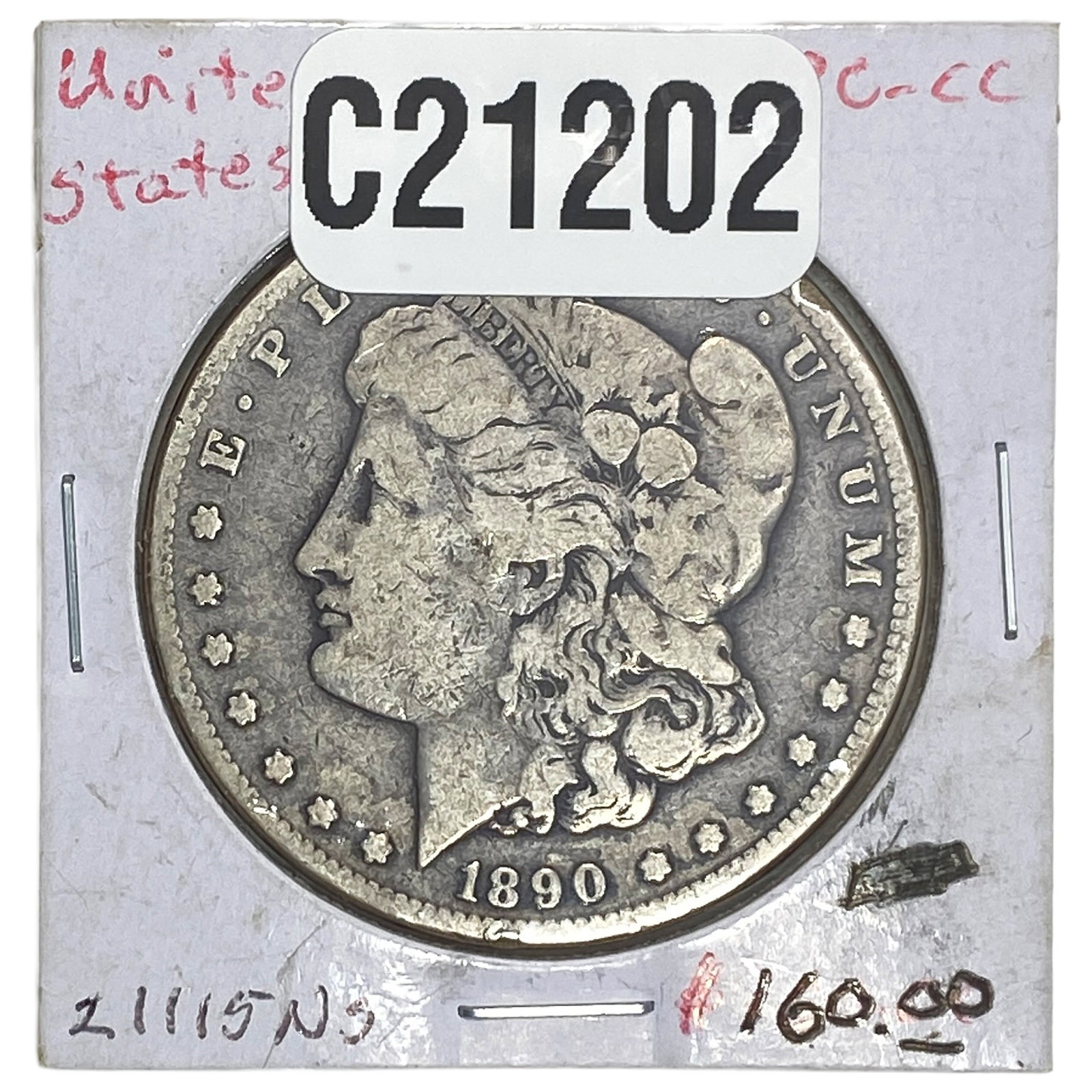 1890-CC Morgan Silver Dollar (1 of 2)