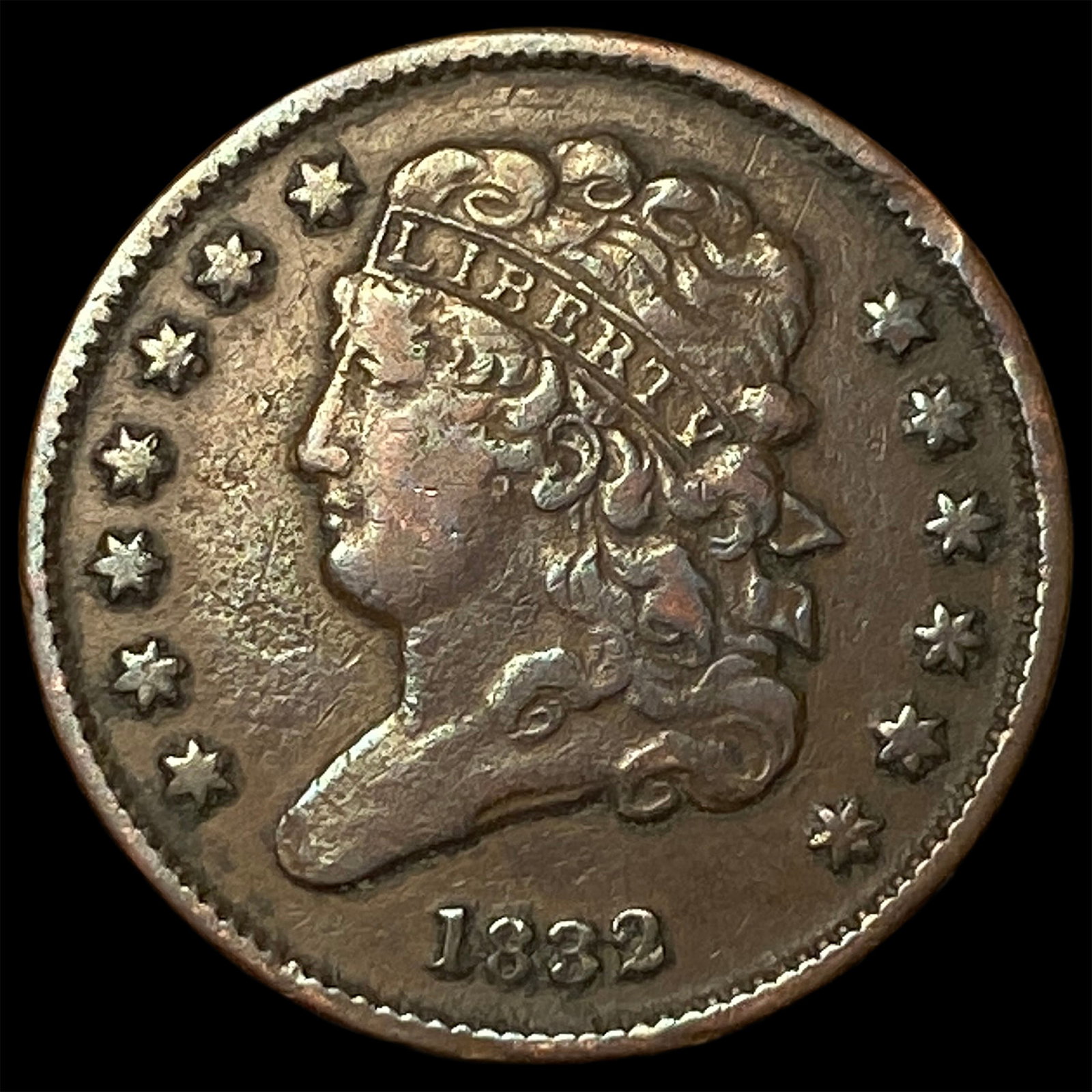1832 Classic Head Half Cent NEARLY UNCIRCULATED (1 of 2)