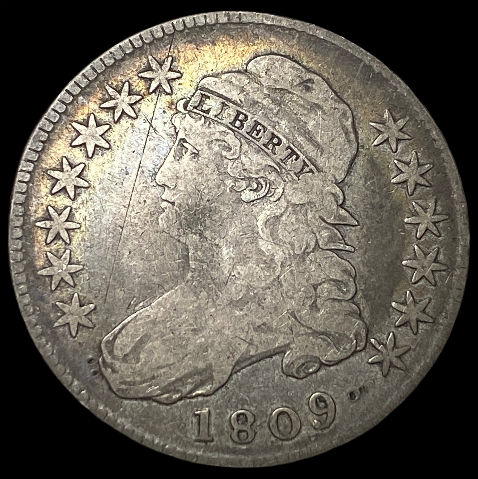 1809 Capped Bust Half Dollar LIGHTLY CIRCULATED: 1809 Capped Bust Half Dollar LIGHTLY CIRCULATED