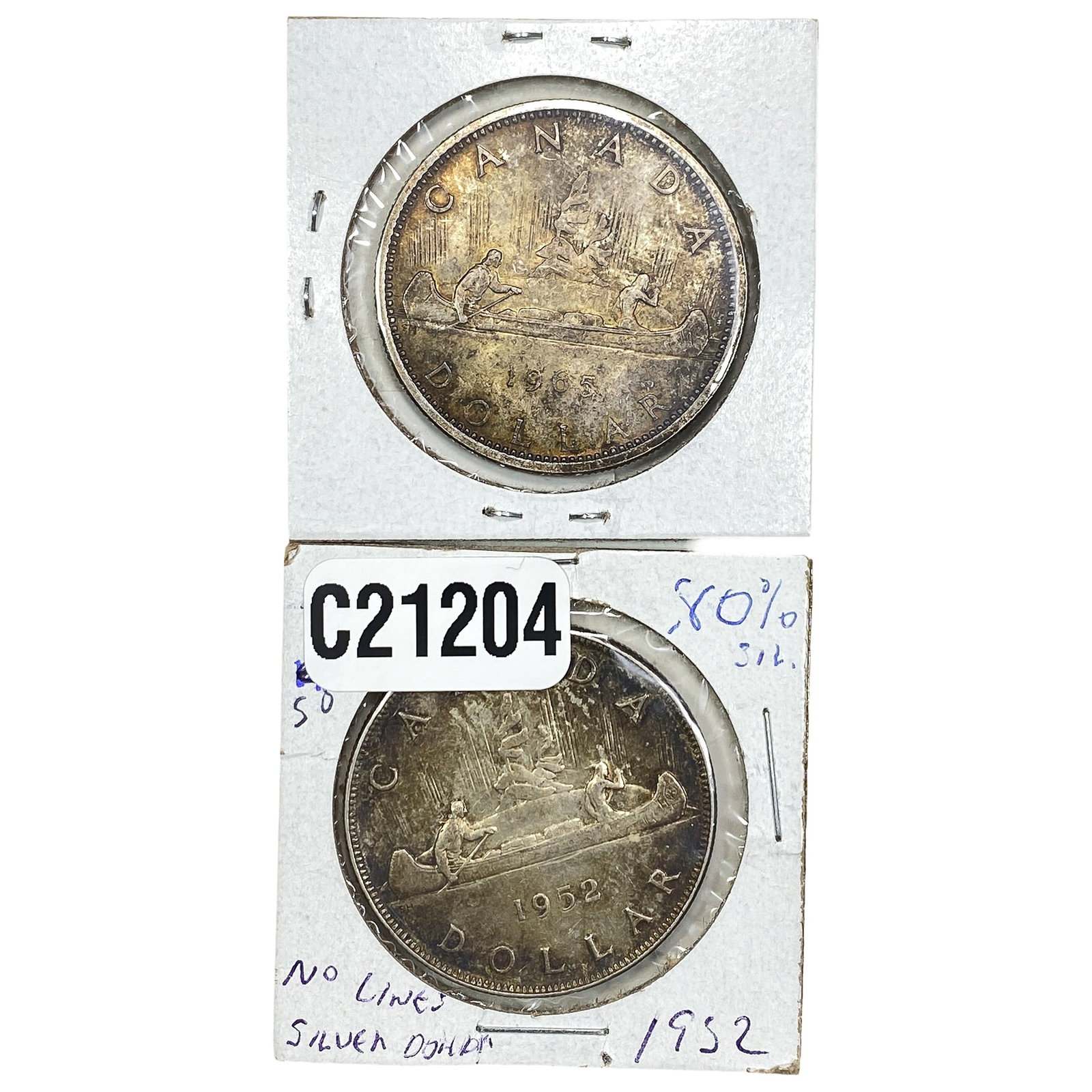 [2 Coins] 1952-1965 Silver Canada $1 (1 of 2)