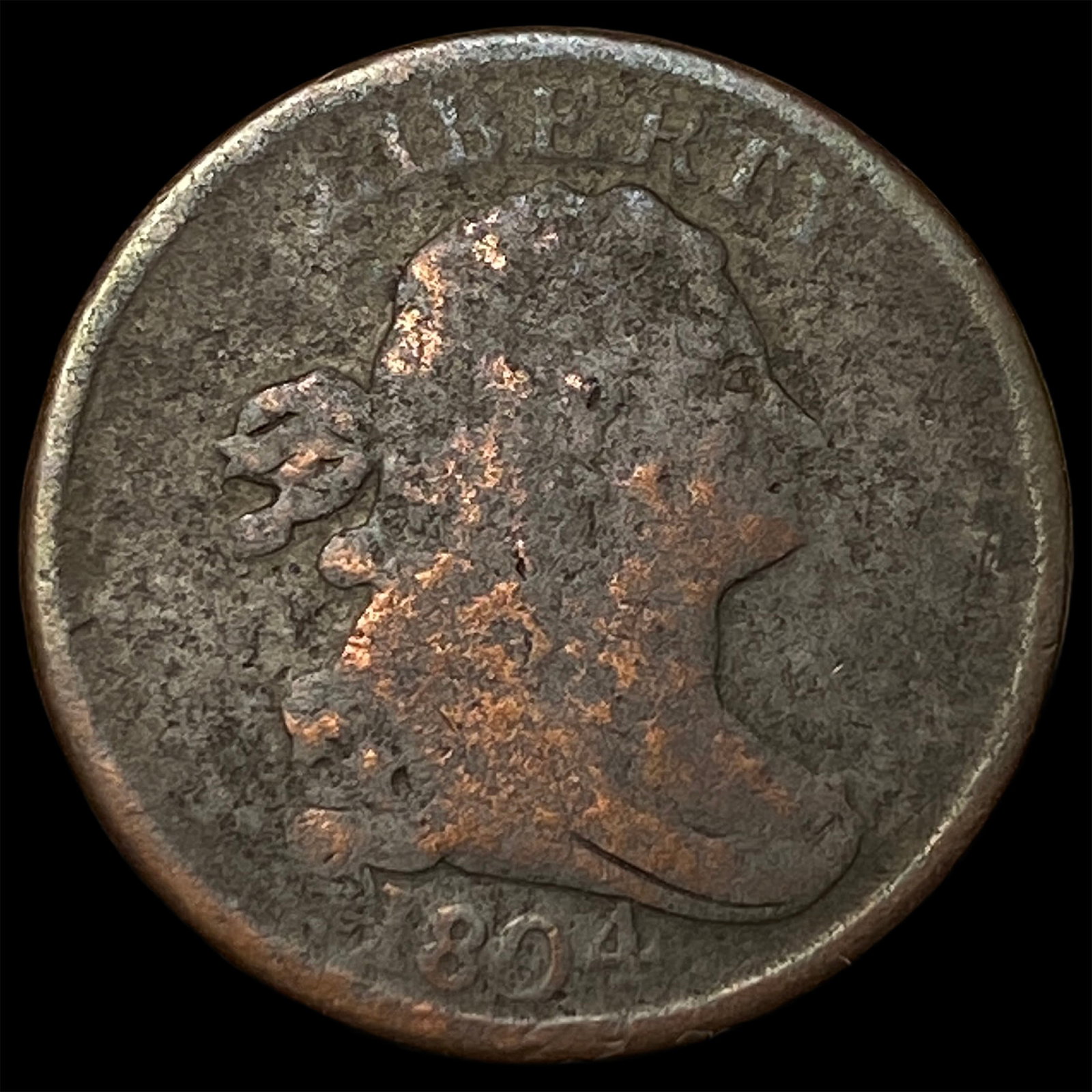 1804 Draped Bust Half Cent NICELY CIRCULATED: 1804 Draped Bust Half Cent NICELY CIRCULATED