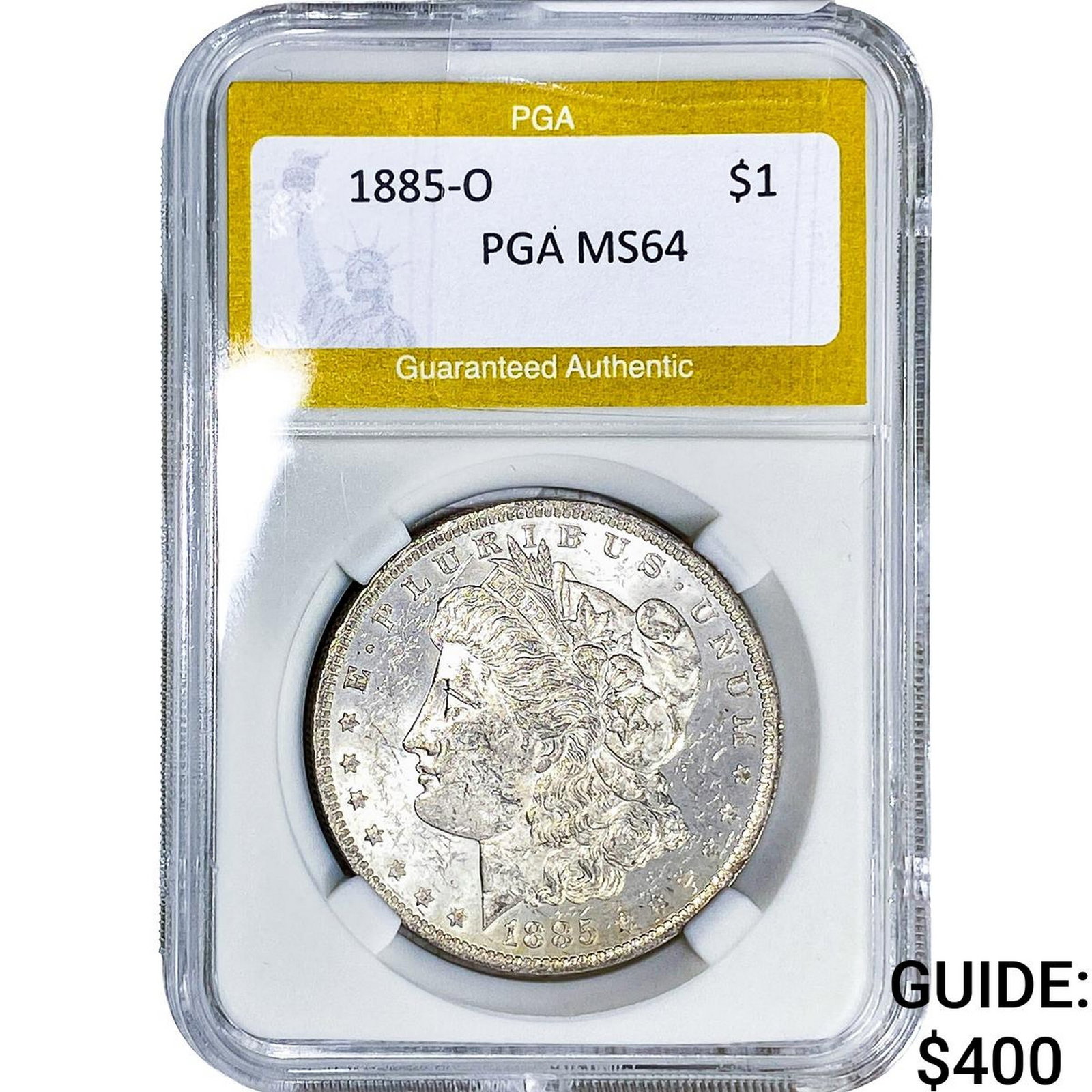 1885-O Morgan Silver Dollar PGA MS64: 1885-O Morgan Silver Dollar PGA MS64