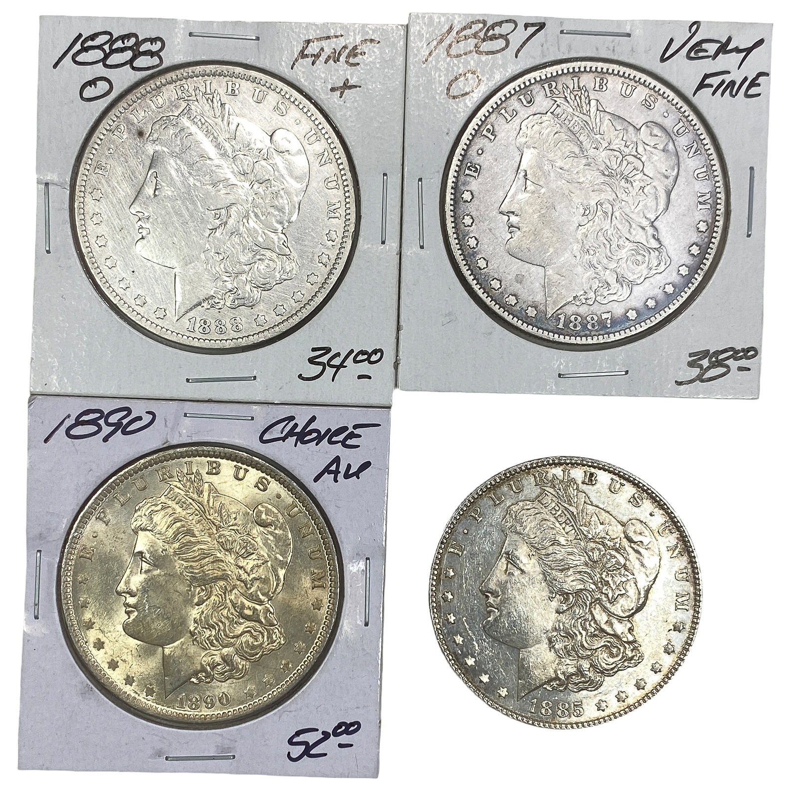 [4 Coins] 1885-1890 Morgan Silver Dollar (1 of 2)