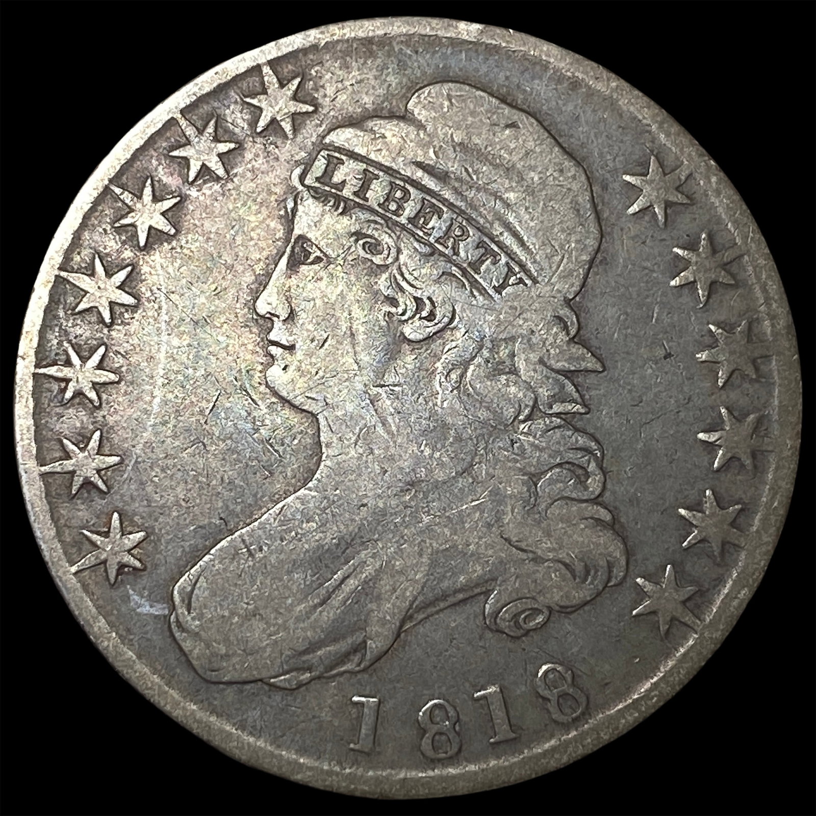 1818 Capped Bust Half Dollar LIGHTLY CIRCULATED (1 of 2)