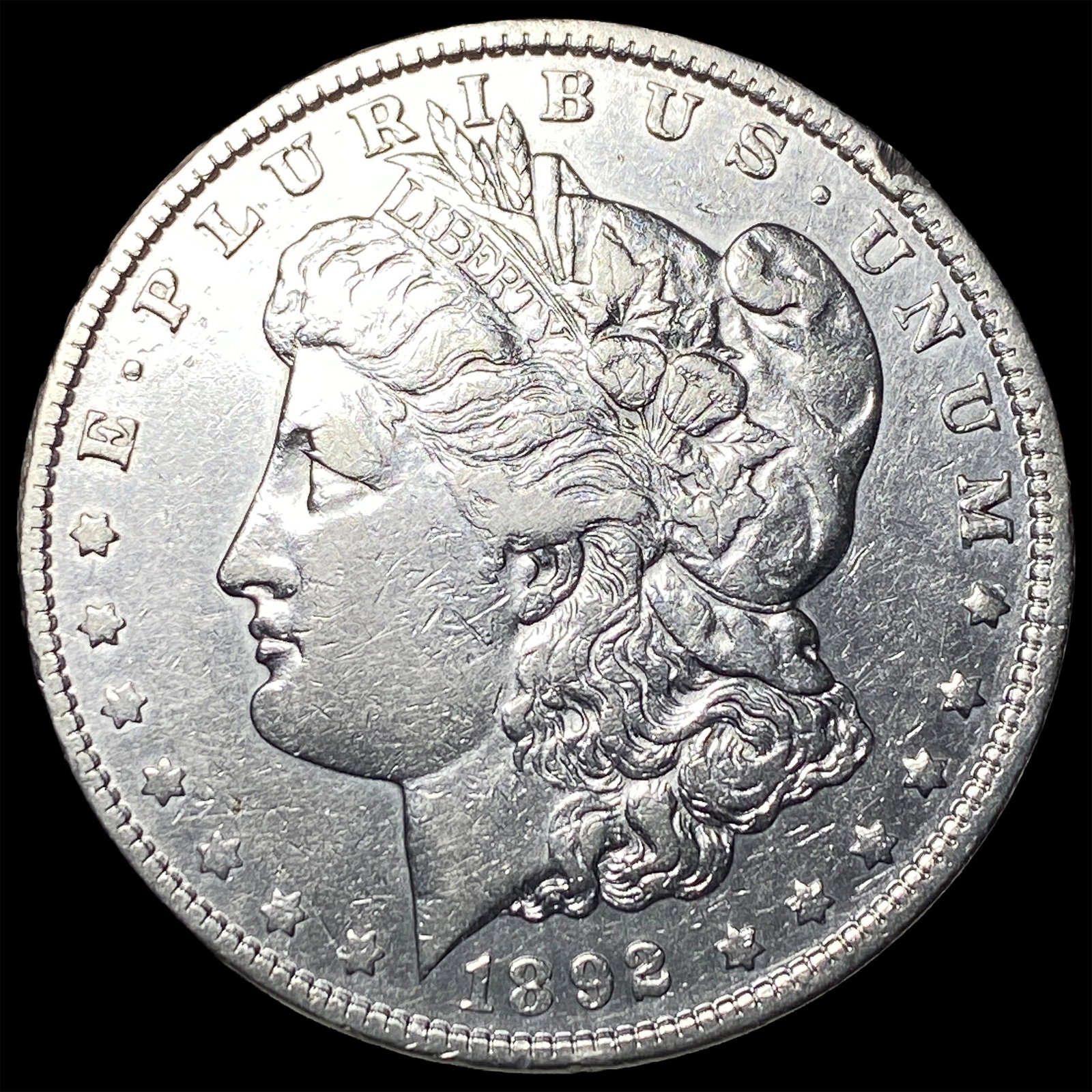 1892-S Silver Morgan Dollar CLOSELY UNCIRCULATED: 1892-S Silver Morgan Dollar CLOSELY UNCIRCULATED