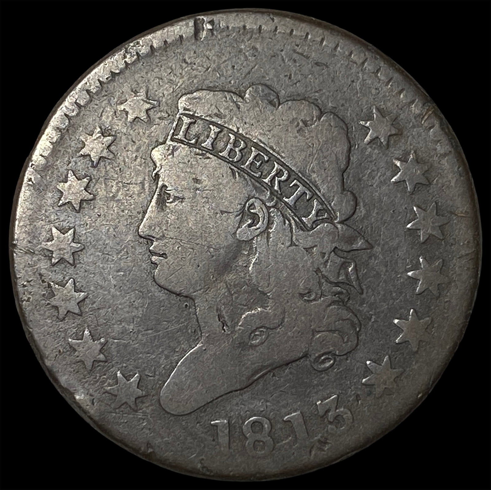 1813 Classic Head Large Cent NICELY CIRCULATED (1 of 2)
