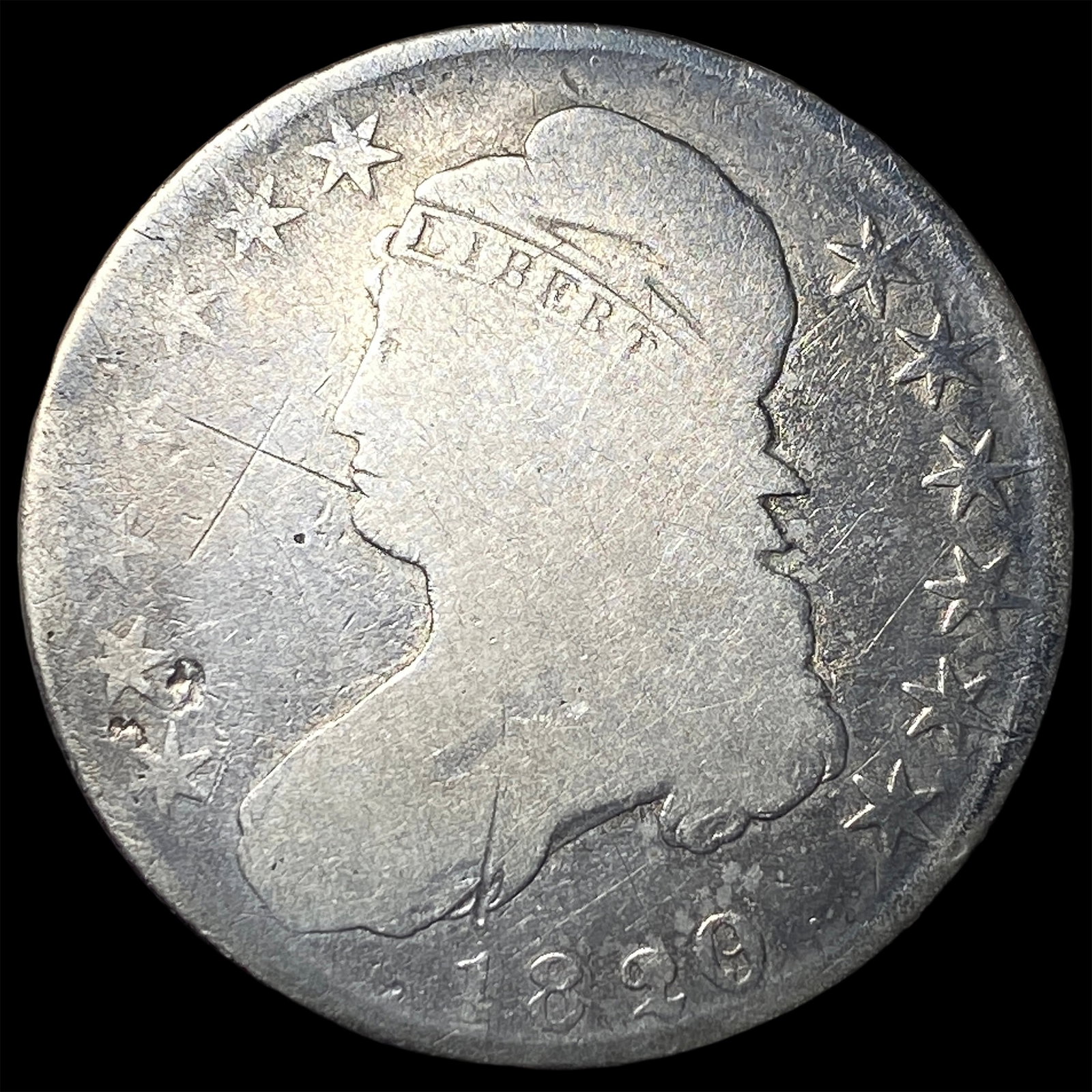 1820 Capped Bust Silver Half Dollar NICELY CIRCULATED (1 of 2)