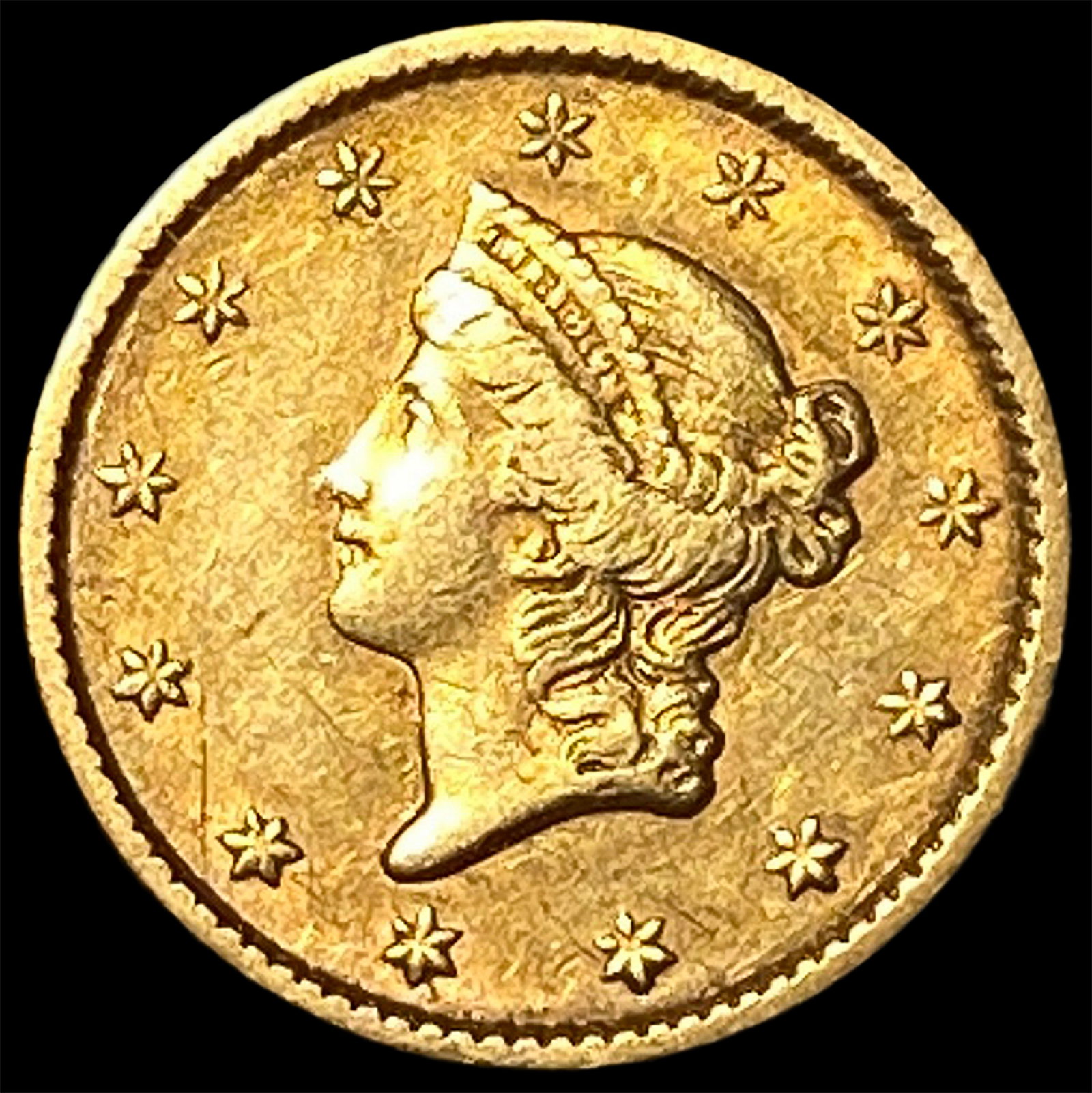 1852 Gold $1 Type 1 CLOSELY UNCIRCULATED: 1852 Gold $1 Type 1 CLOSELY UNCIRCULATED
