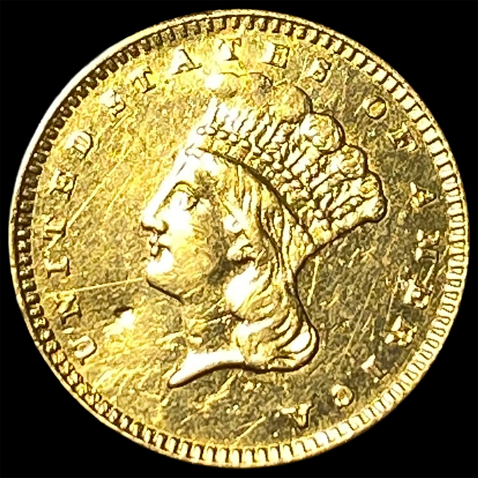 1854 Gold $1 Indian Princess Head Type 2 UNCIRCULATED: 1854 Gold $1 Indian Princess Head Type 2 UNCIRCULATED