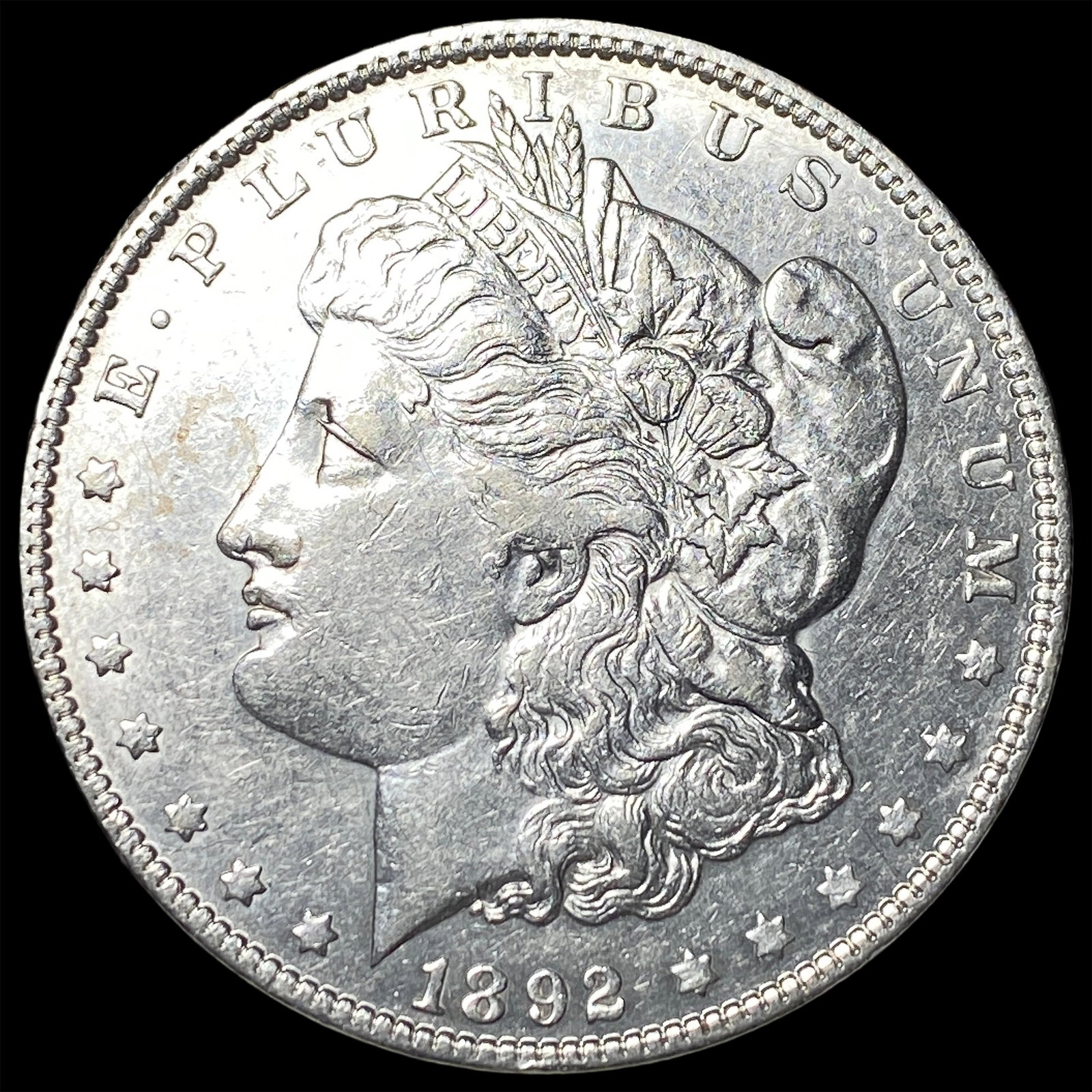 1892-S Silver Morgan Dollar CHOICE AU: 1892-S Silver Morgan Dollar CHOICE AU
