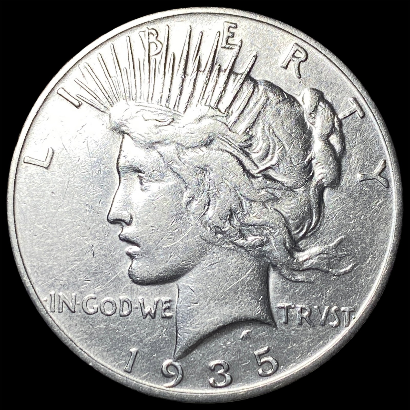 1935-S Silver Peace Dollar CLOSELY UNCIRCULATED: 1935-S Silver Peace Dollar CLOSELY UNCIRCULATED