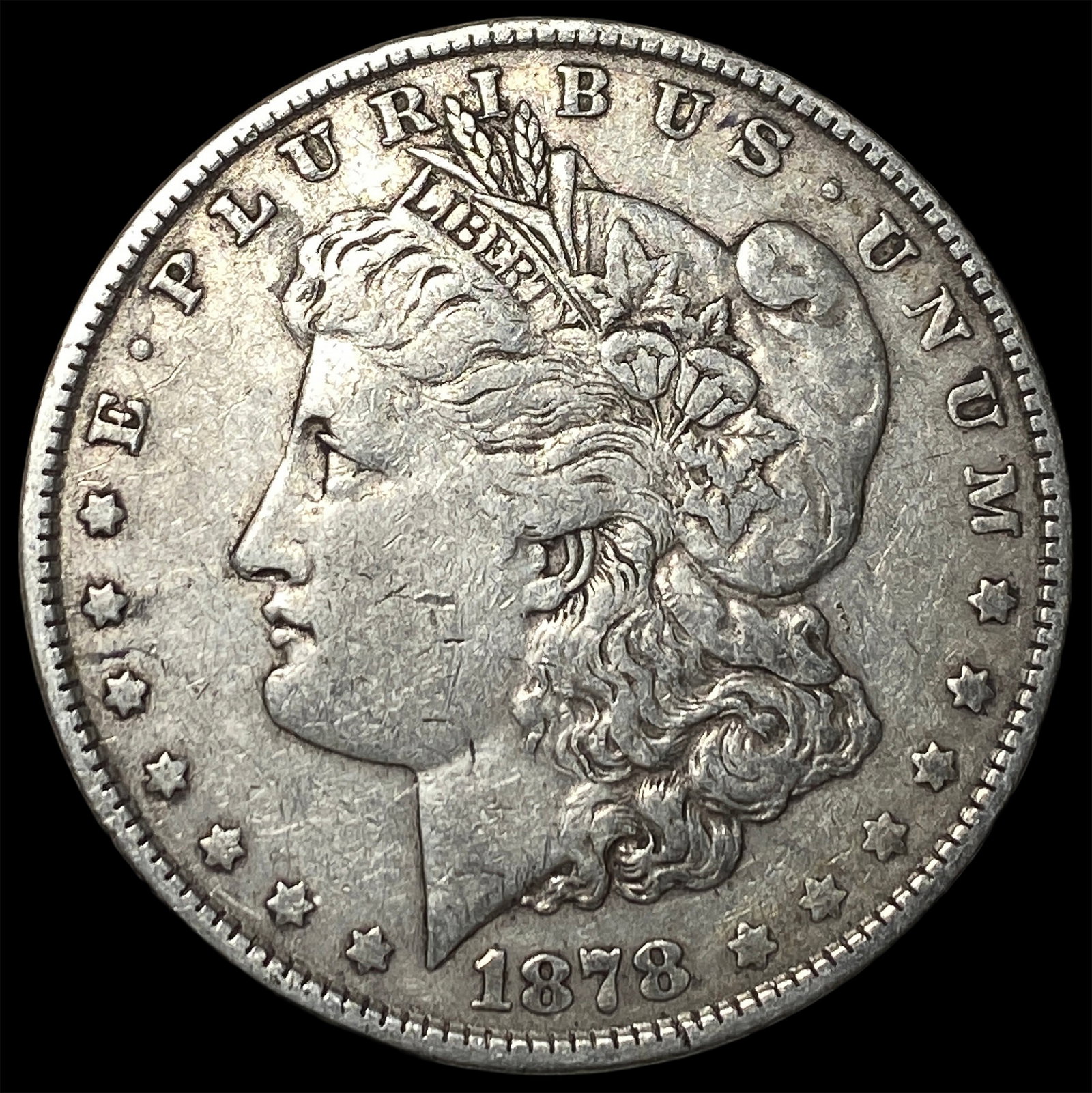 1878 Silver Morgan Dollar NEARLY UNCIRCULATED: 1878 Silver Morgan Dollar NEARLY UNCIRCULATED
