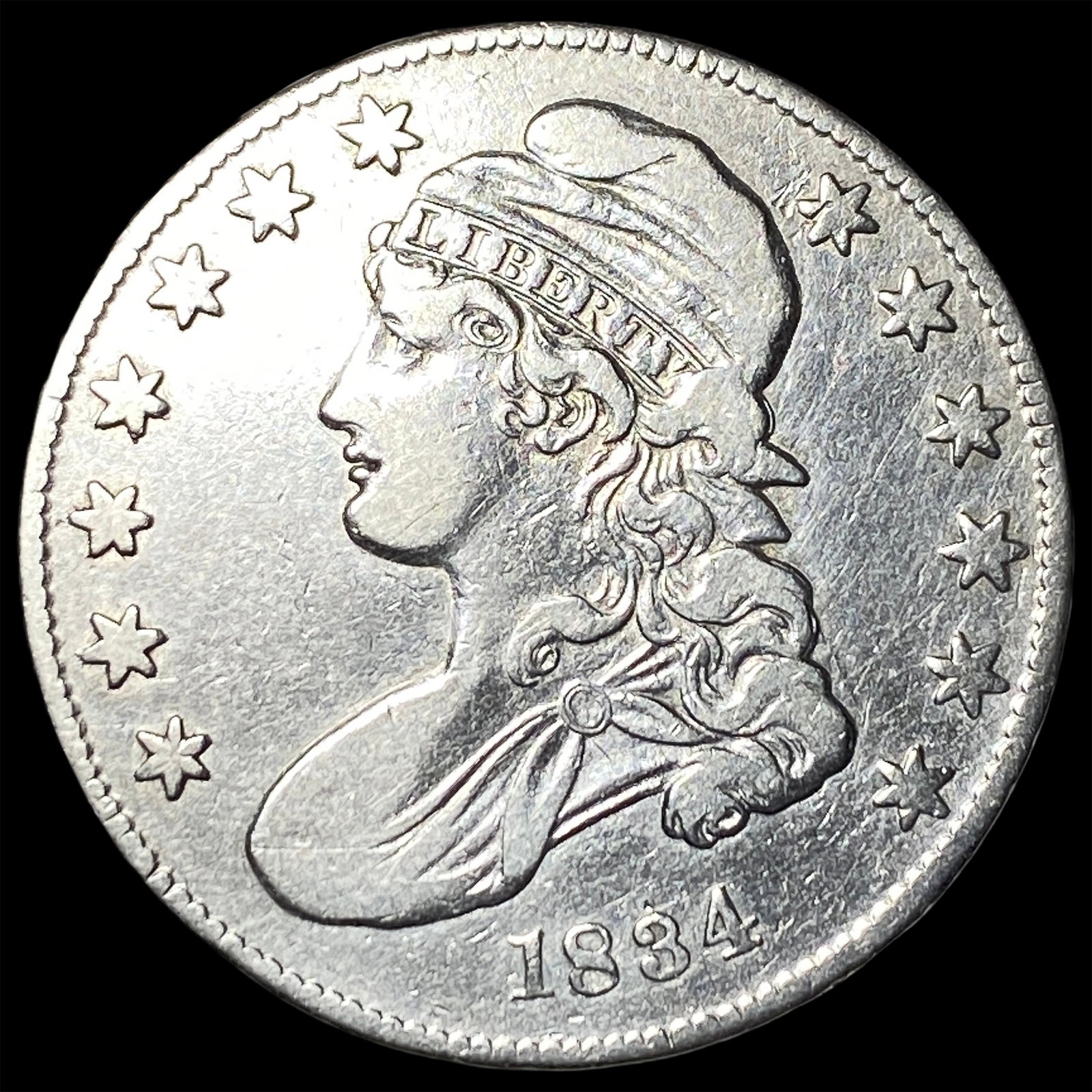 1834 Capped Bust Half Dollar NEARLY UNCIRCULATED (1 of 2)