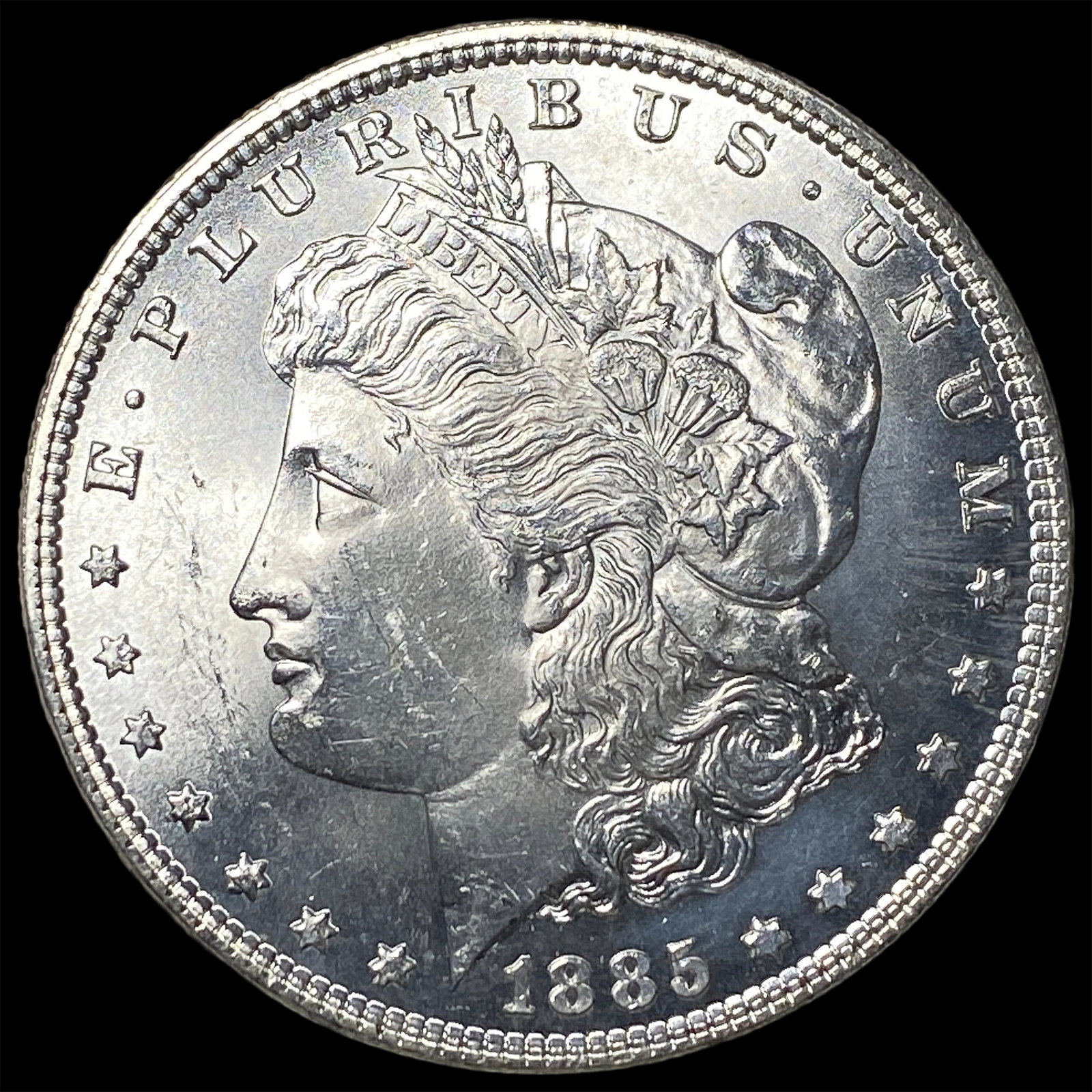 1885-CC Silver Morgan Dollar GEM BU: 1885-CC Silver Morgan Dollar GEM BU