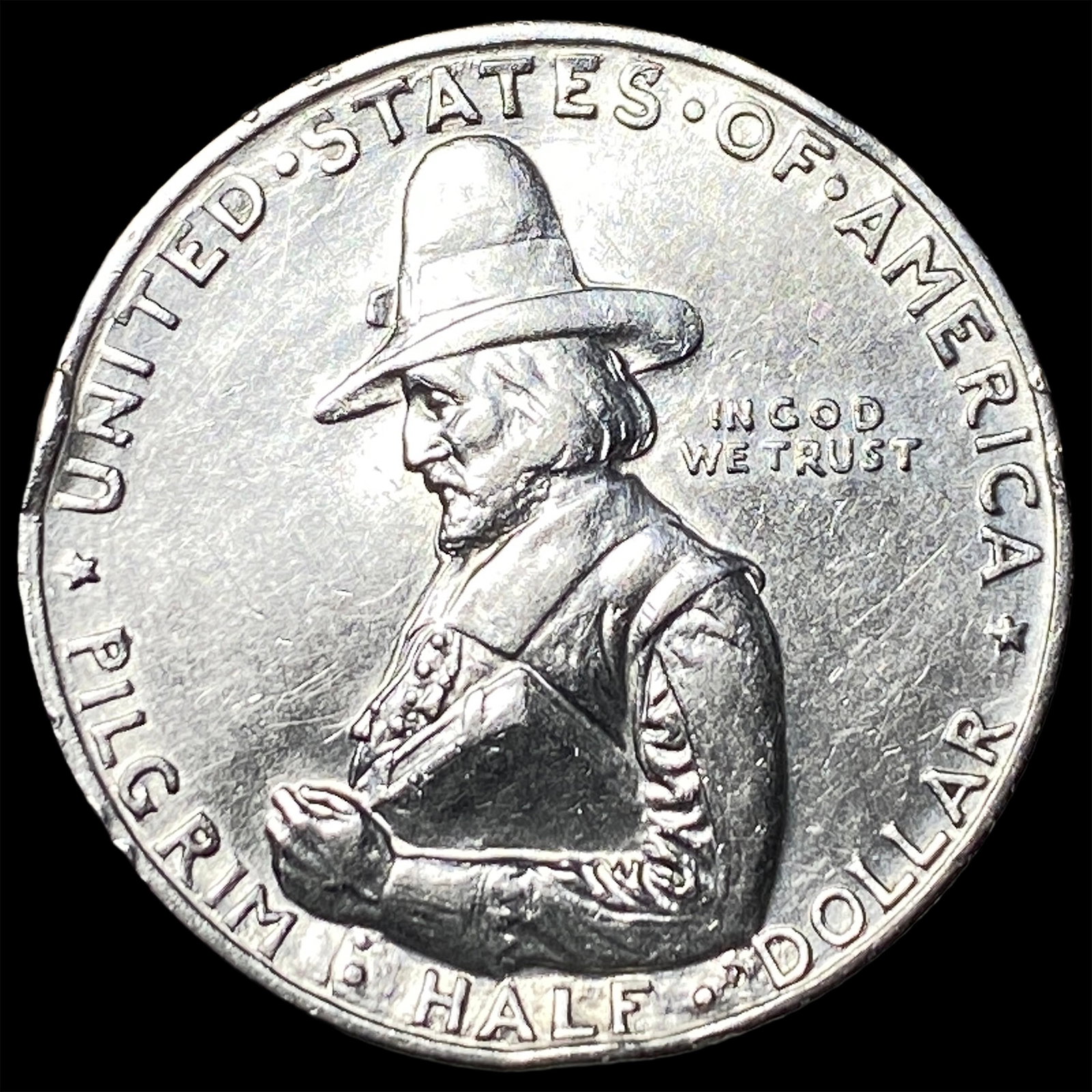 1920 Silver Pilgrim Tercentenary Half Dollar UNCIRCULATED (1 of 2)