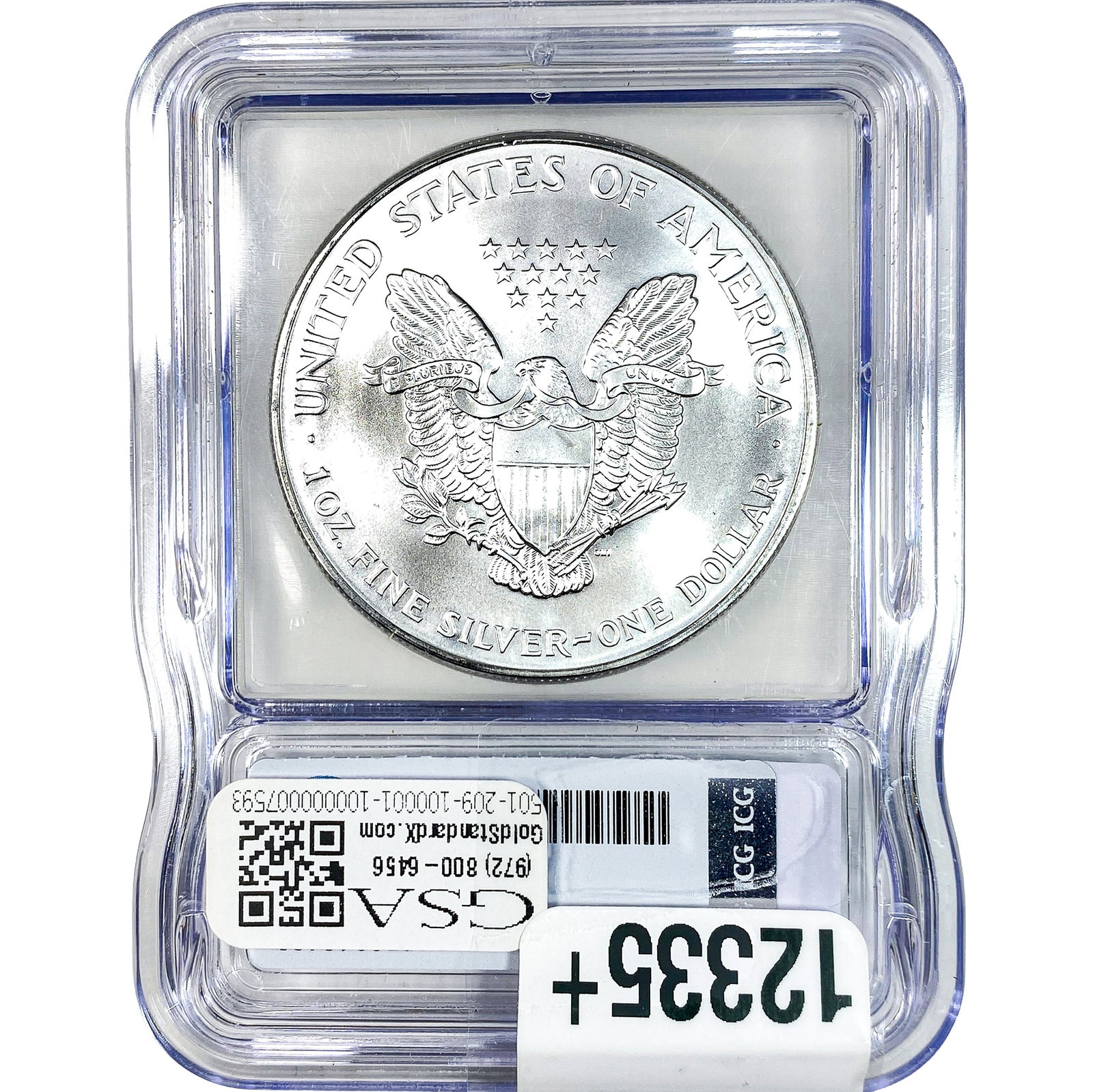 1999 Silver Eagle ICG MS70 - 2