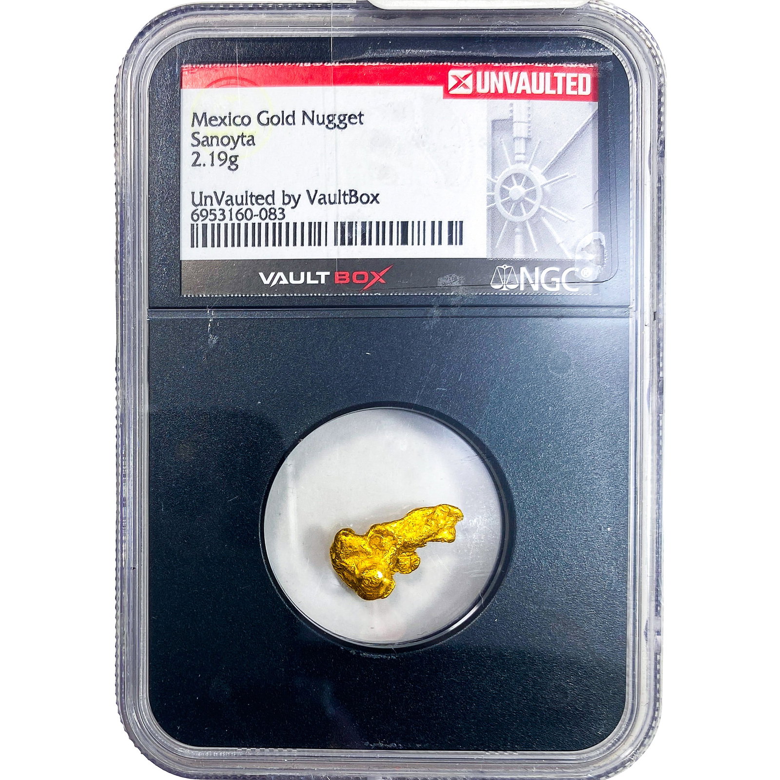 Mexico 2.19g Gold Nugget Sanoyta NGC VaultBox (1 of 4)
