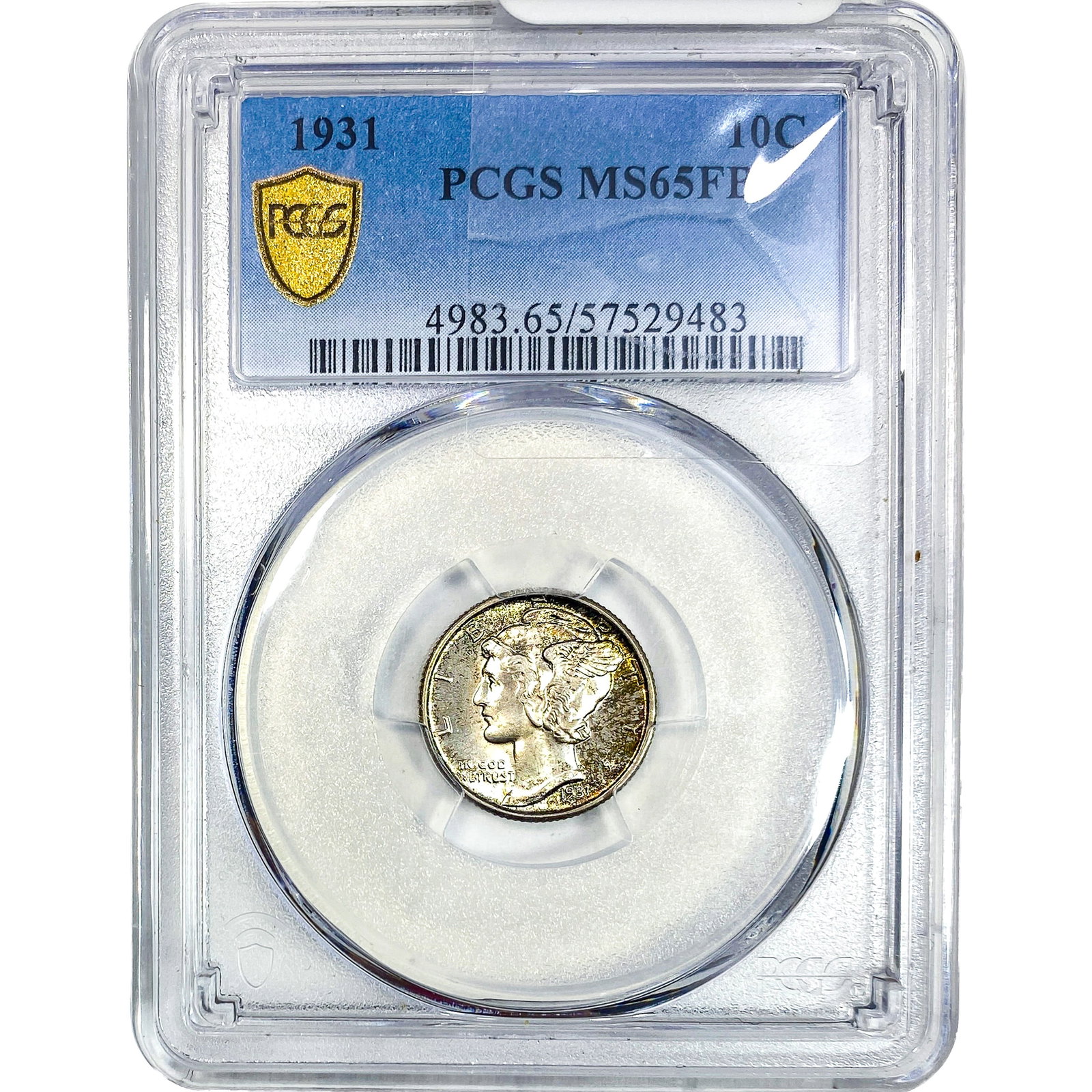 1931 Mercury Silver Dime PCGS MS65 FB: 1931 Mercury Silver Dime PCGS MS65 FB
