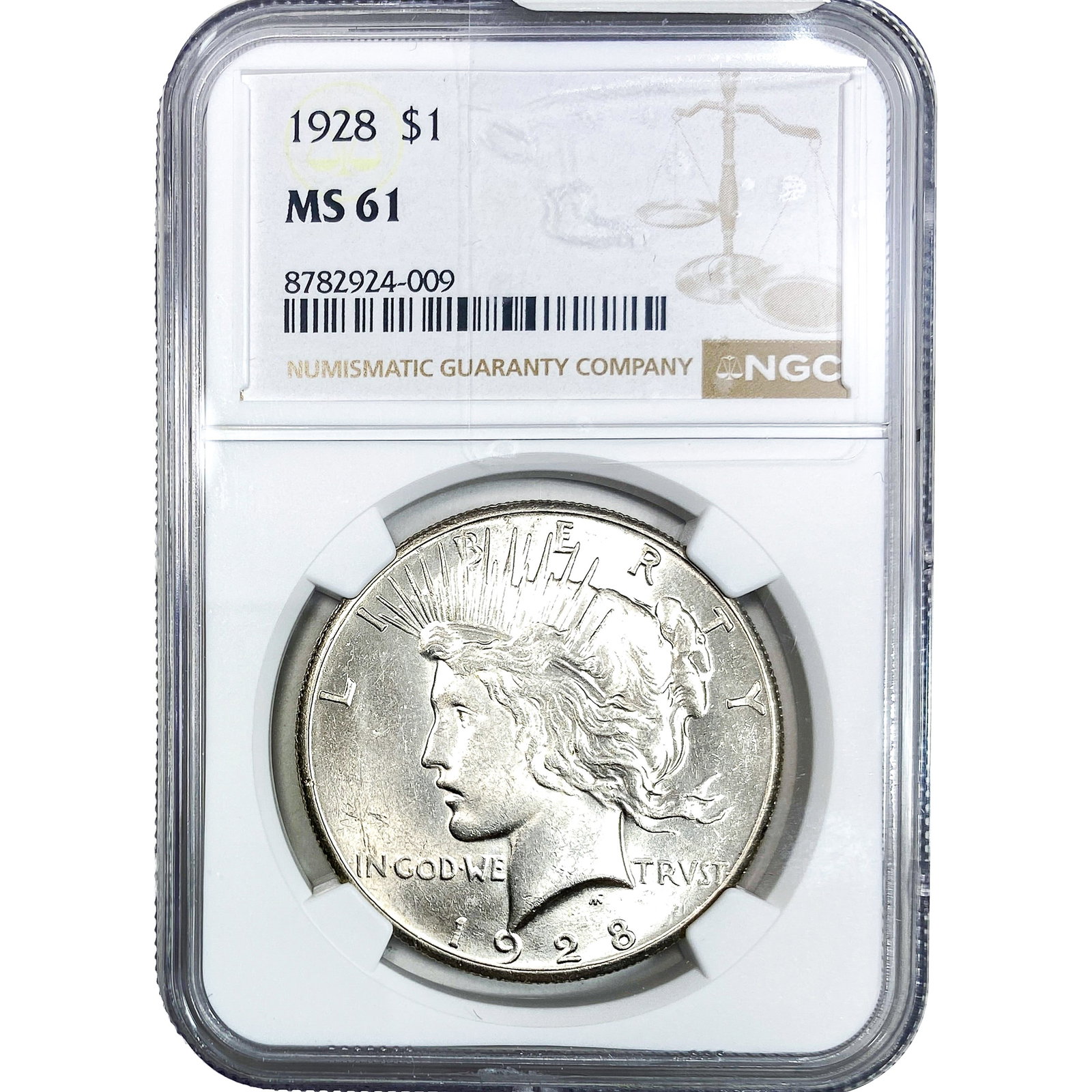 1928 Silver Peace Dollar NGC MS61 (1 of 4)