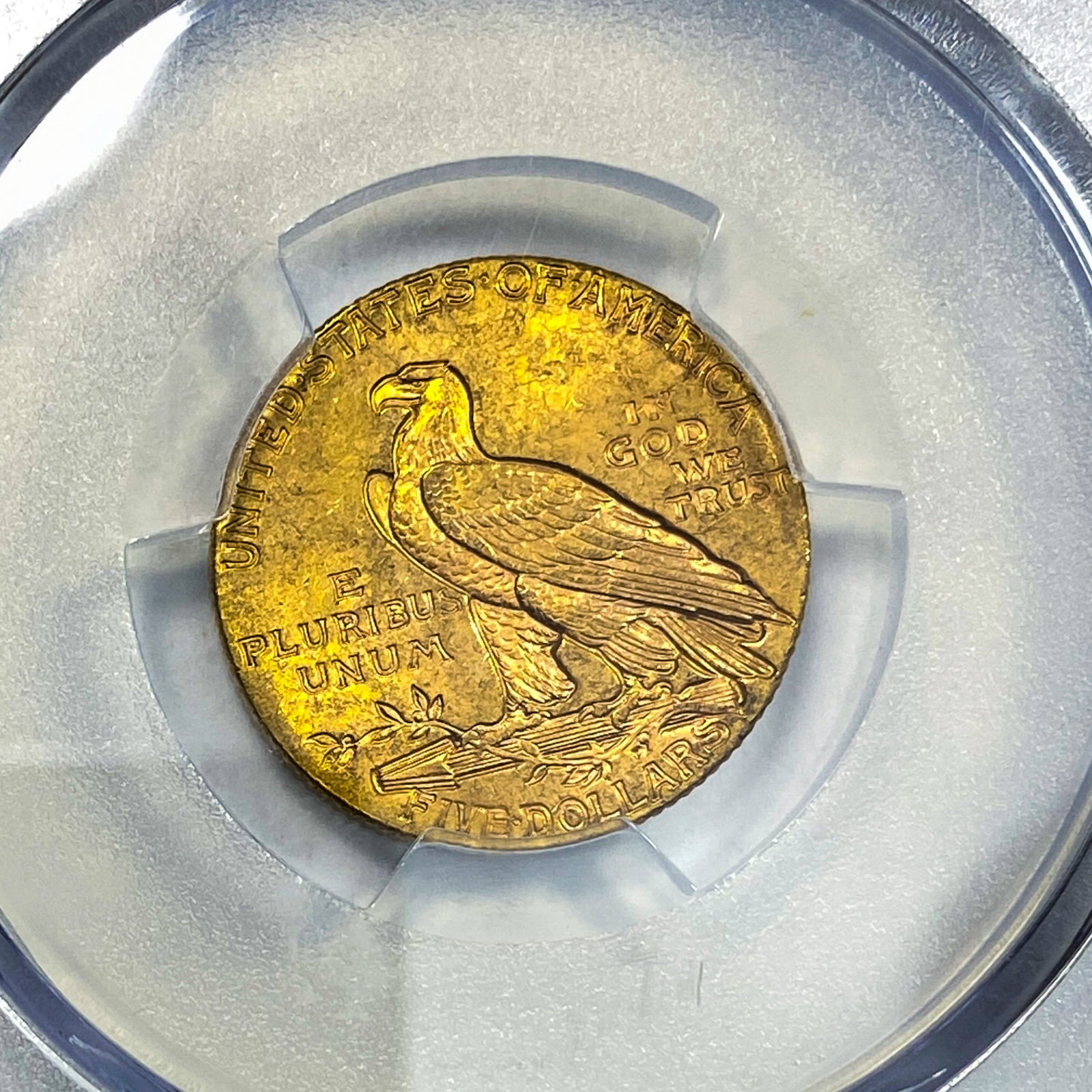 1909 CAC $5 Gold Half Eagle PCGS MS63 - 4