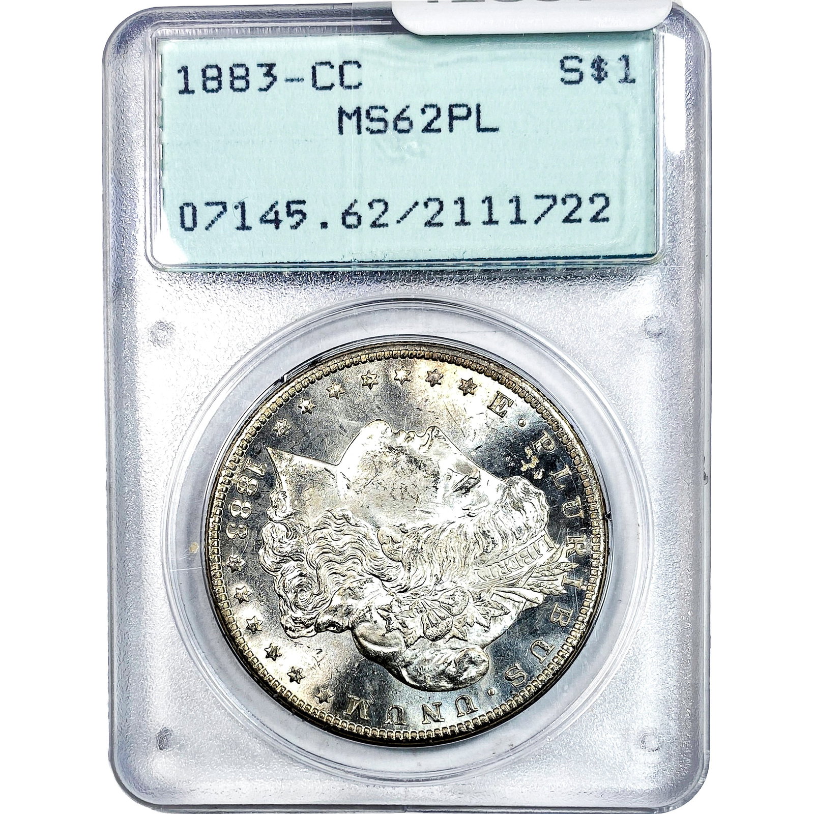 1883-CC Morgan Silver Dollar PCGS MS62 PL: 1883-CC Morgan Silver Dollar PCGS MS62 PL