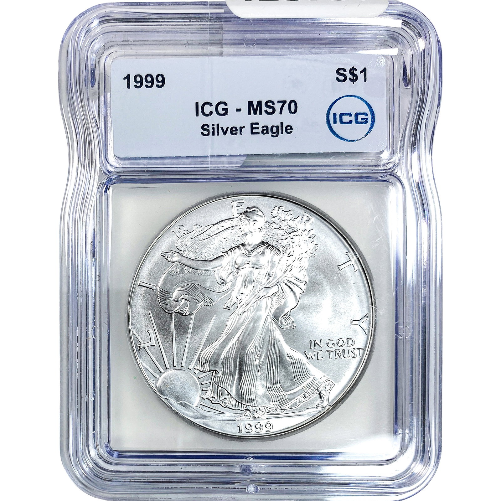1999 Silver Eagle ICG MS70: 1999 Silver Eagle ICG MS70