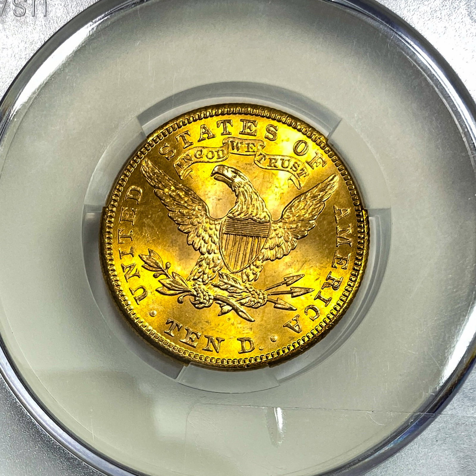 1901 $10 Gold Eagle CAC MS65 - 4