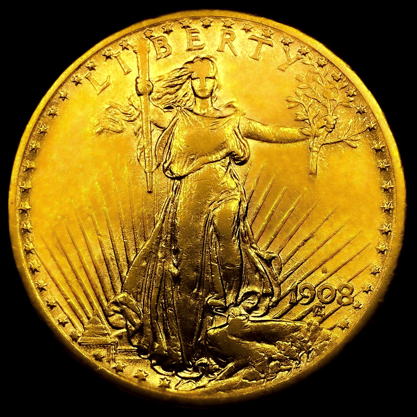 1908-S $20 Gold Double Eagle UNCIRCULATED: 1908-S $20 Gold Double Eagle UNCIRCULATED