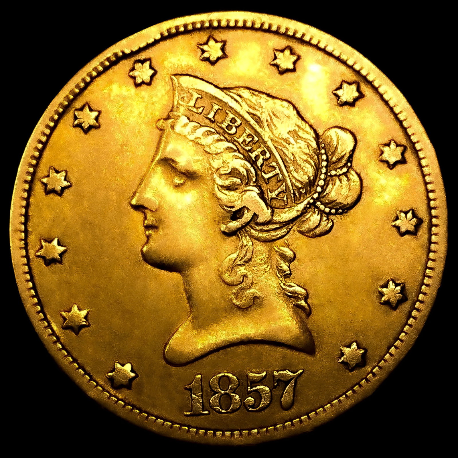 1857 $10 Gold Eagle: 1857 $10 Gold Eagle