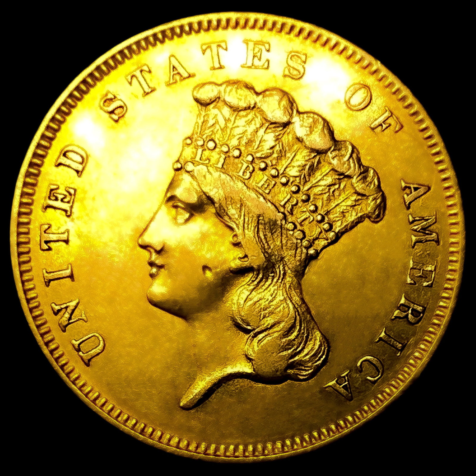 1856-S $3 Gold Piece (1 of 2)