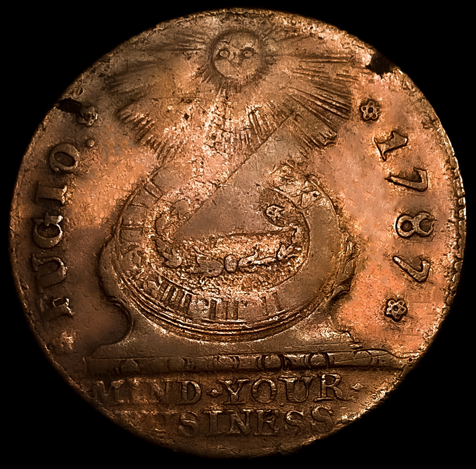 1787 Fugio Cent 4 Cinq HIGH GRADE (1 of 2)