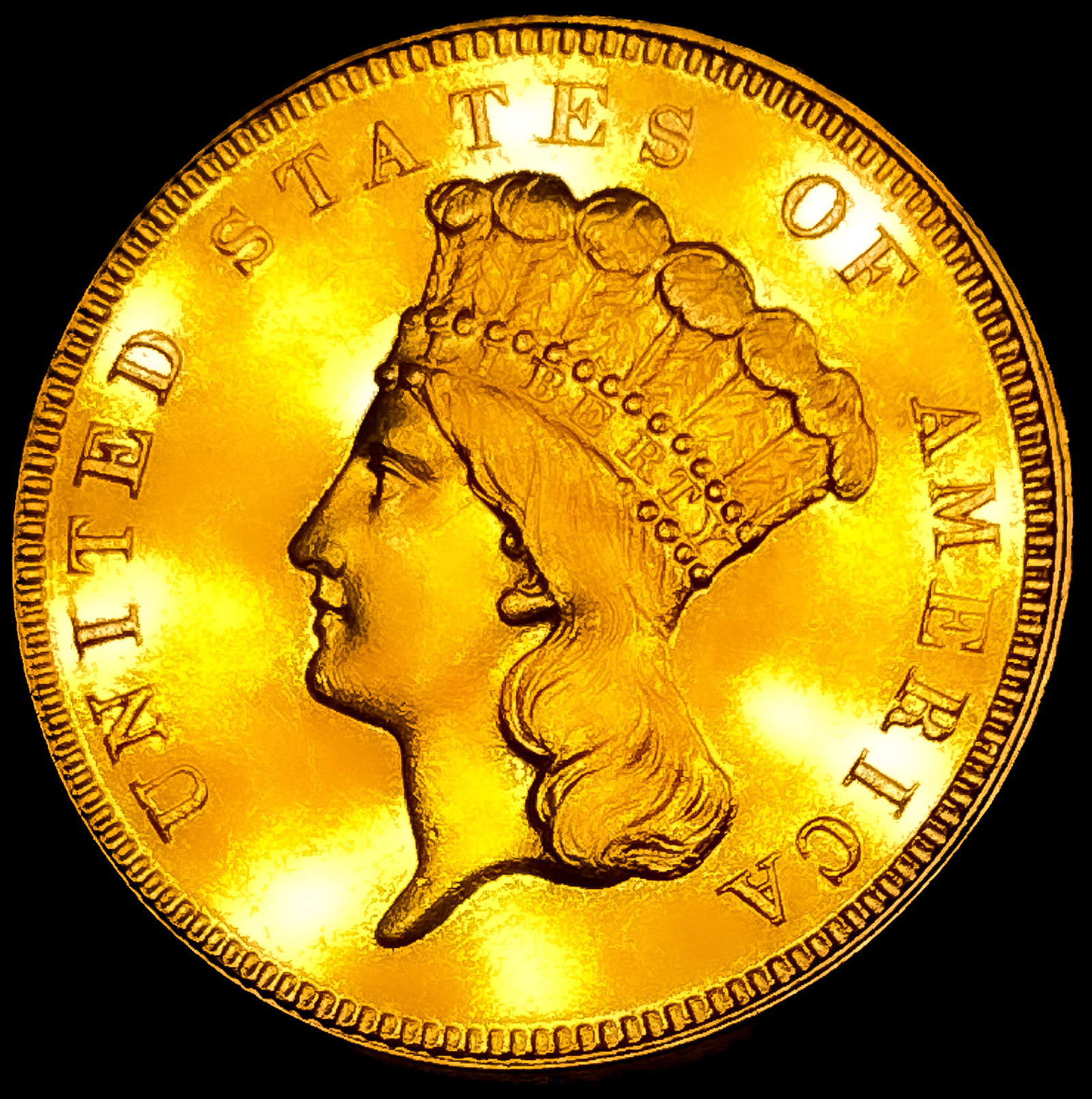 1889 $3 Gold Piece (1 of 2)