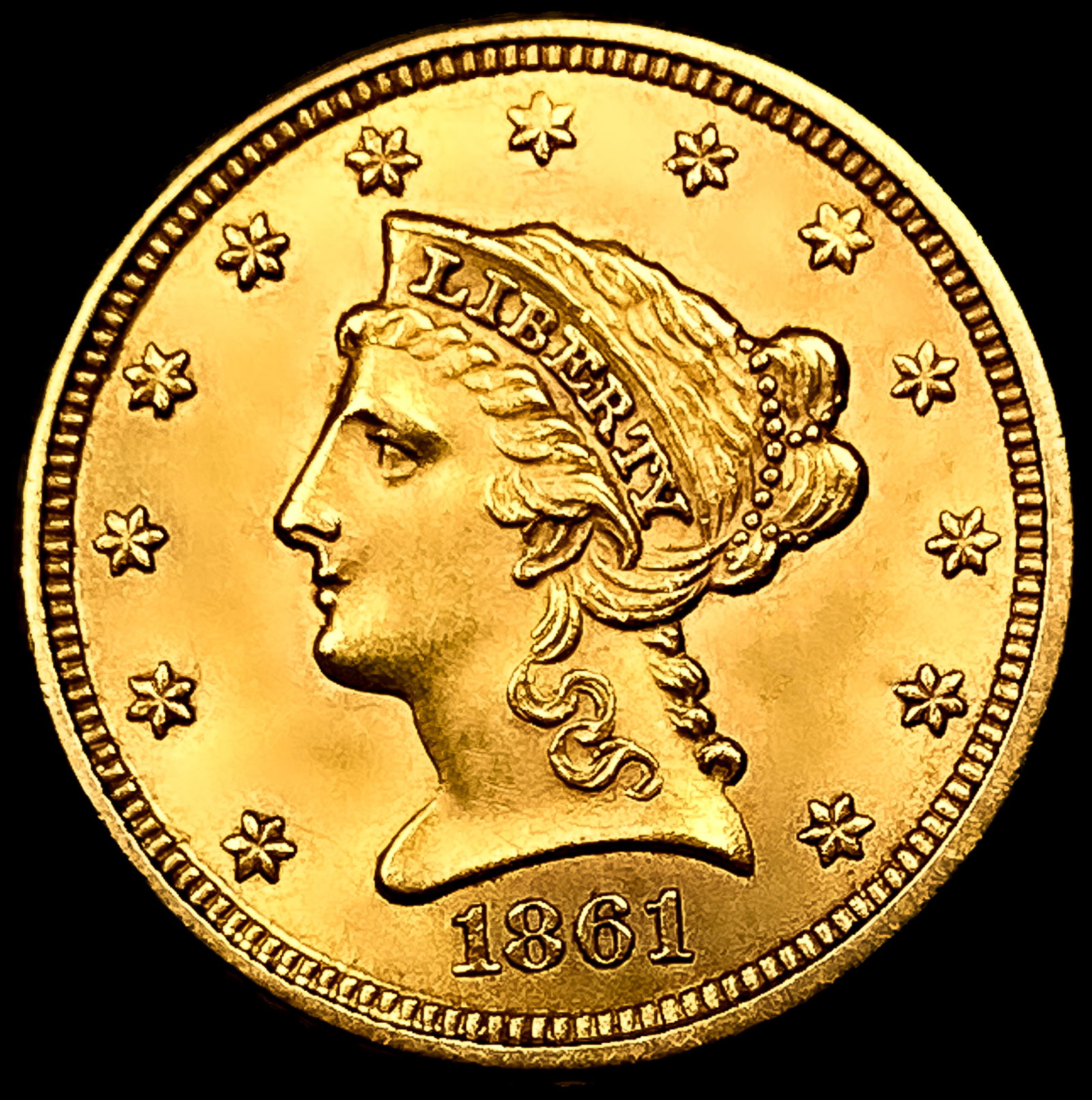 1861 $2.50 Gold Quarter Eagle: 1861 $2.50 Gold Quarter Eagle
