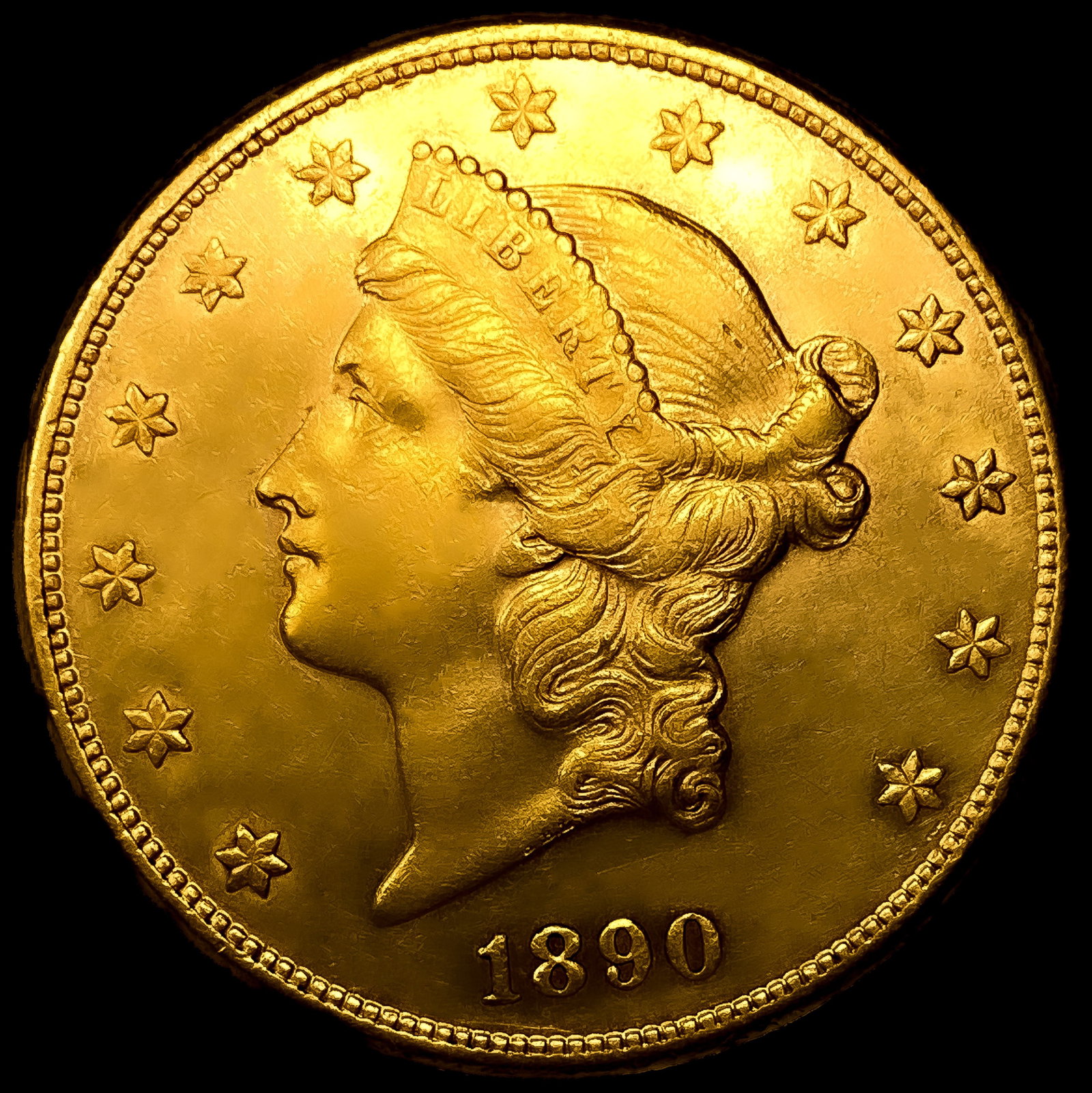 1890-CC $20 Gold Double Eagle UNCIRCULATED: 1890-CC $20 Gold Double Eagle UNCIRCULATED