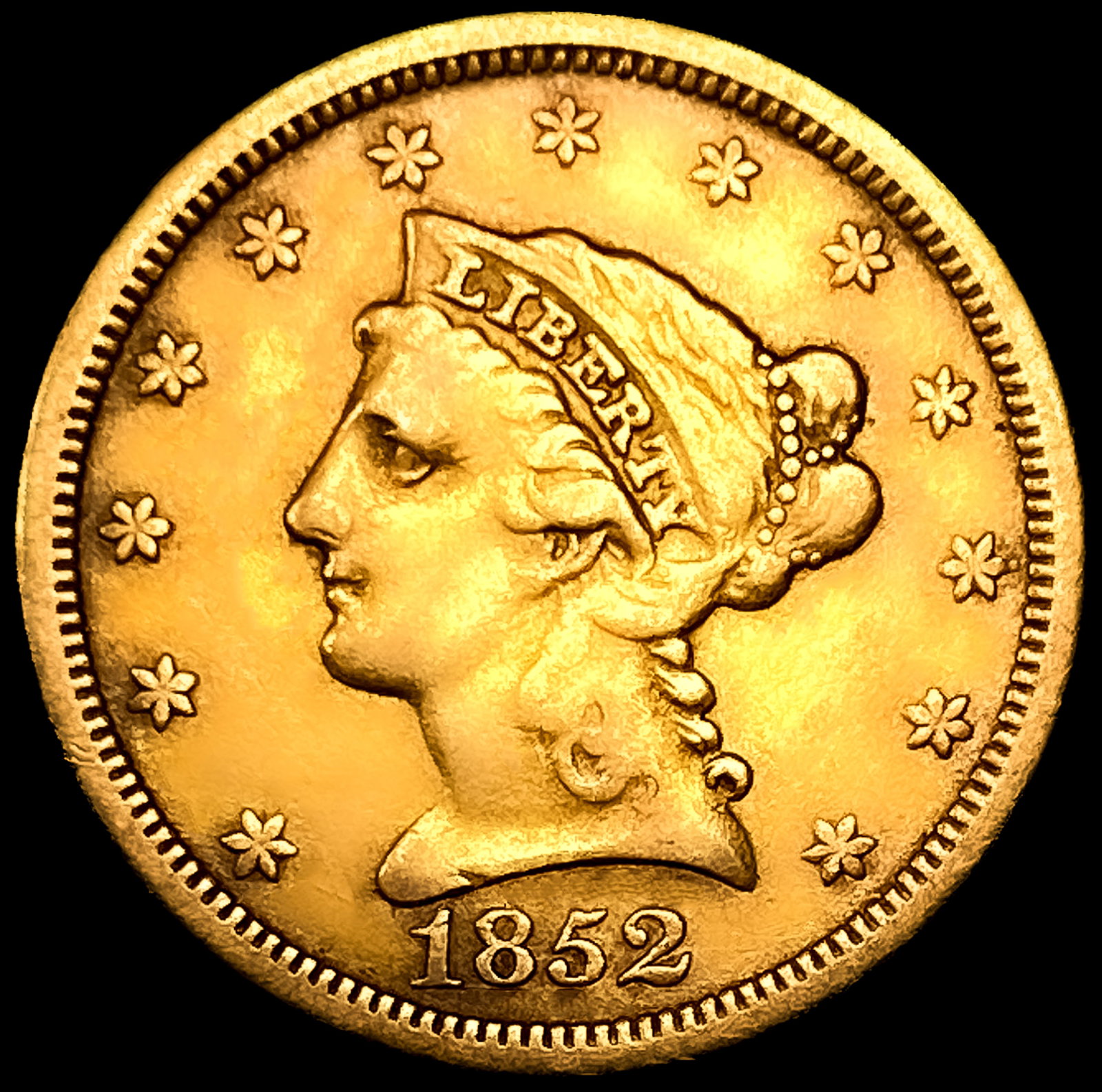 1852 $2.50 Gold Quarter Eagle: 1852 $2.50 Gold Quarter Eagle