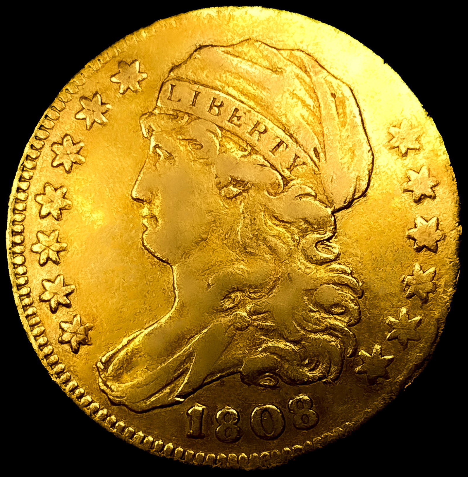1808 $5 Gold Half Eagle CHOICE AU (1 of 2)