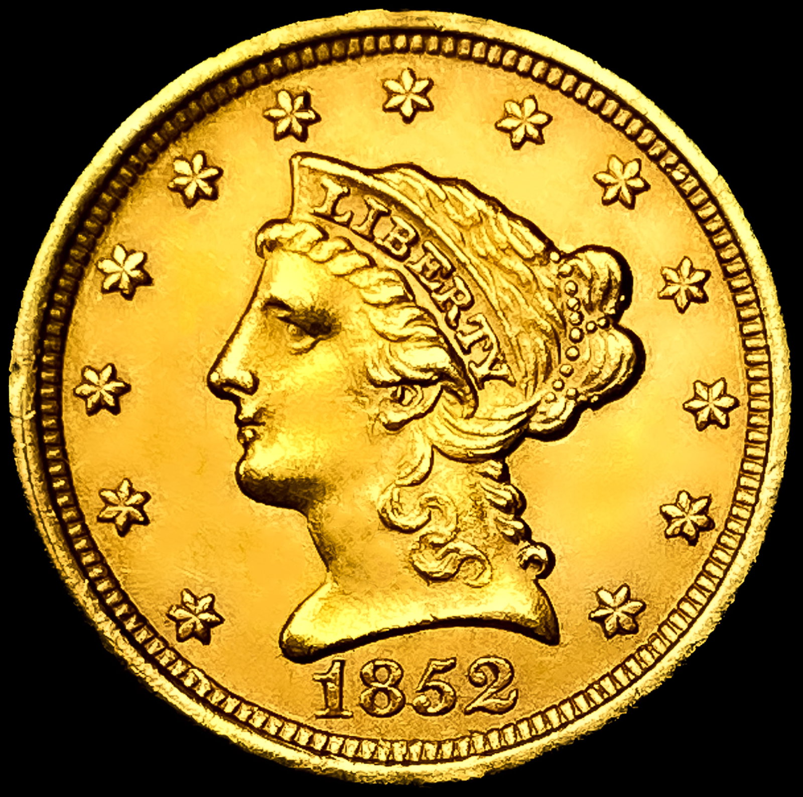 1852 $2.50 Gold Quarter Eagle: 1852 $2.50 Gold Quarter Eagle