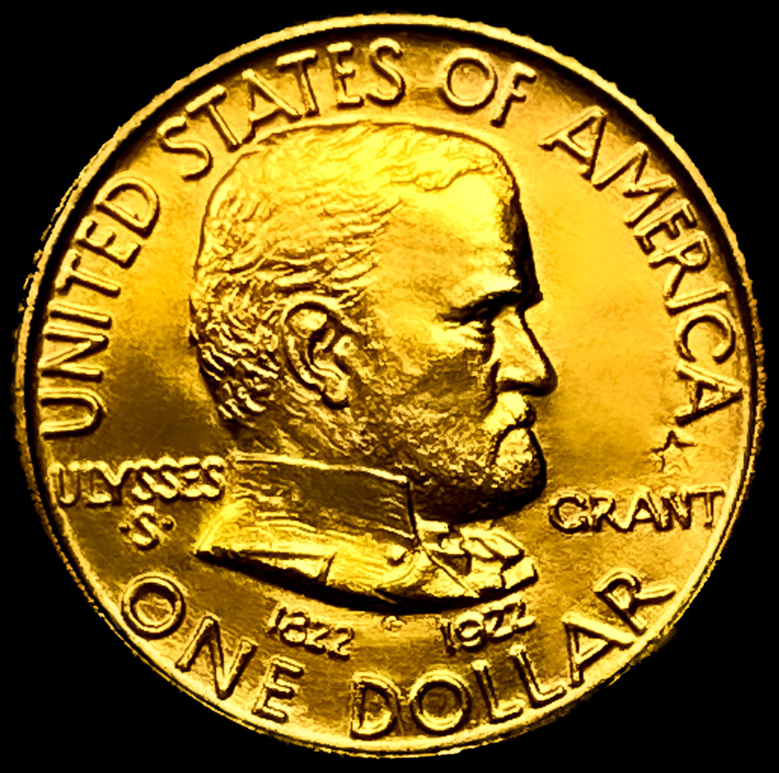 1922 Star Grant Rare Gold Dollar: 1922 Star Grant Rare Gold Dollar