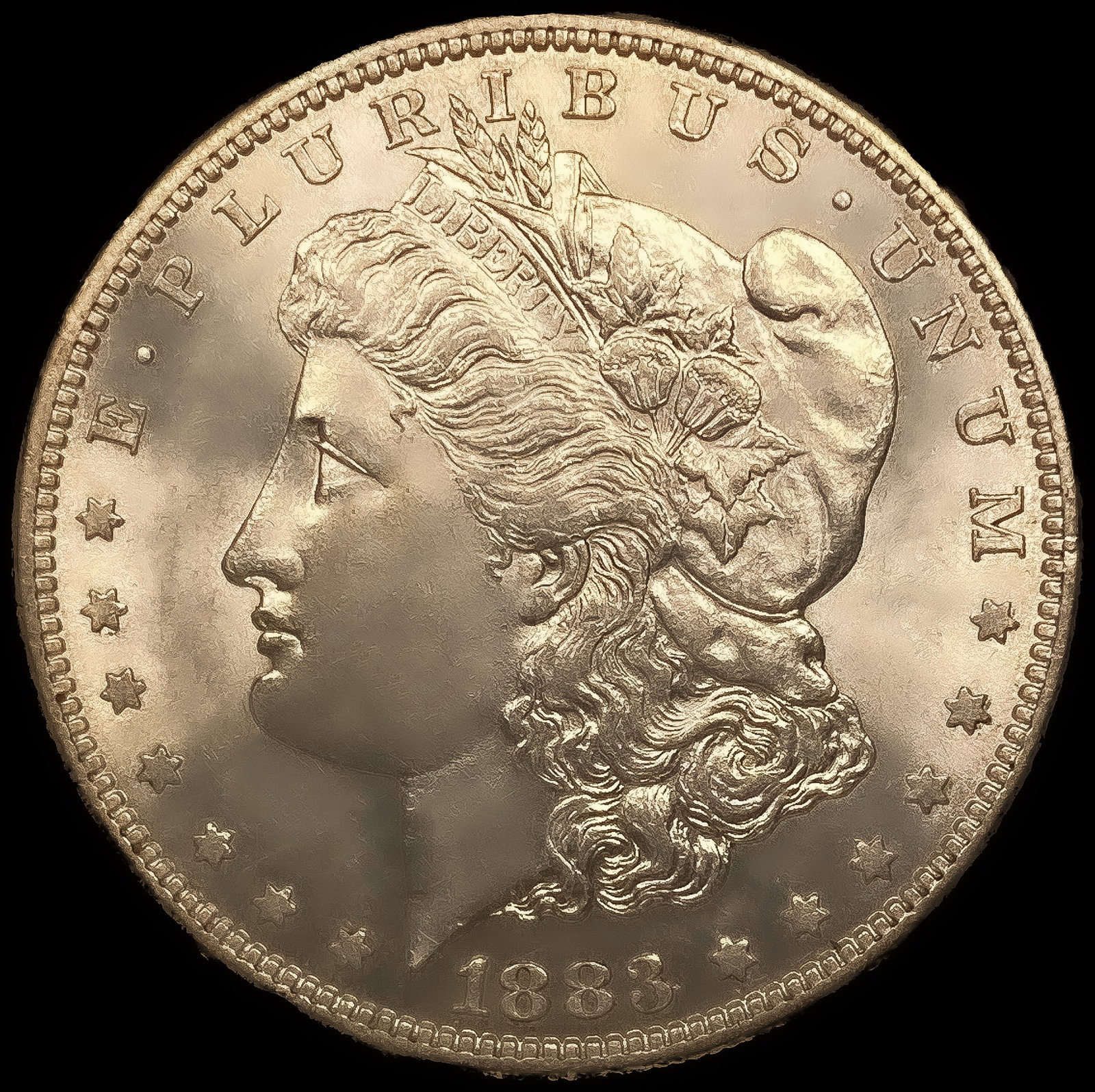 1883-S Morgan Silver Dollar CHOICE BU+: 1883-S Morgan Silver Dollar CHOICE BU+