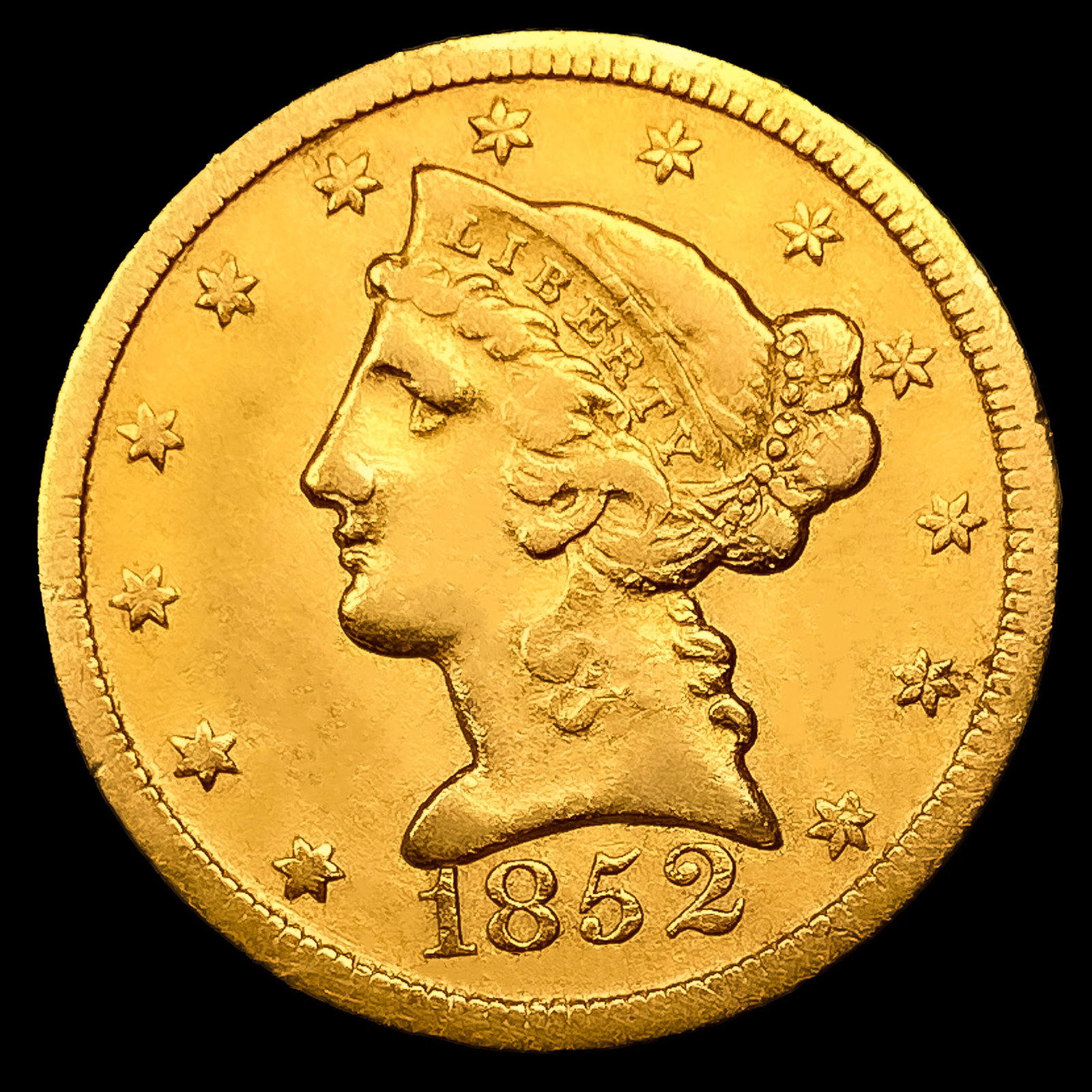 1852-C $5 Gold Half Eagle CHOICE AU (1 of 2)