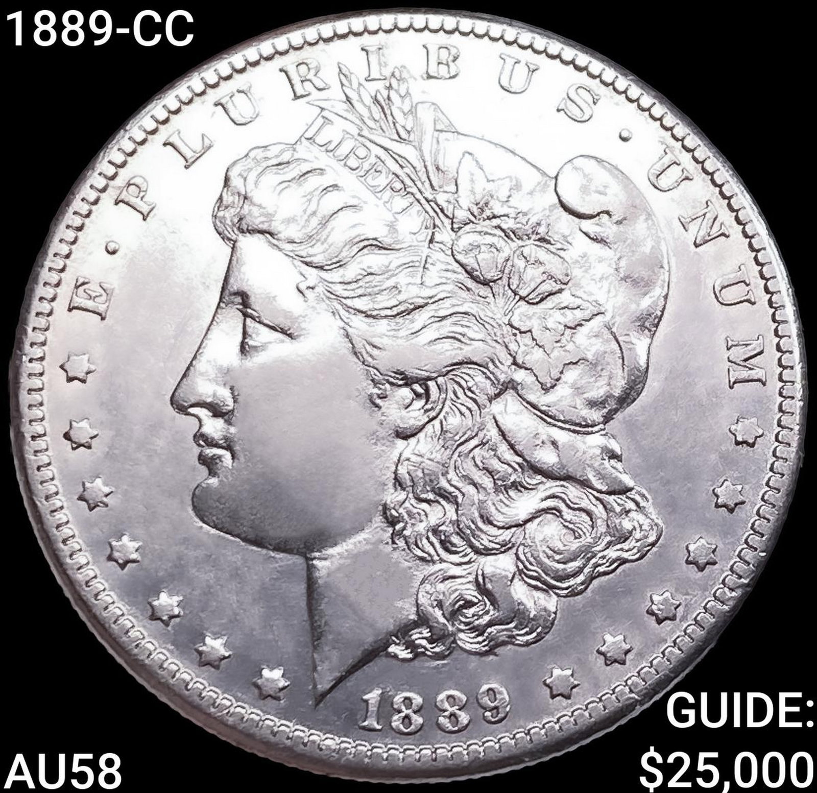 1889-CC Morgan Silver Dollar CHOICE AU: 1889-CC Morgan Silver Dollar CHOICE AU