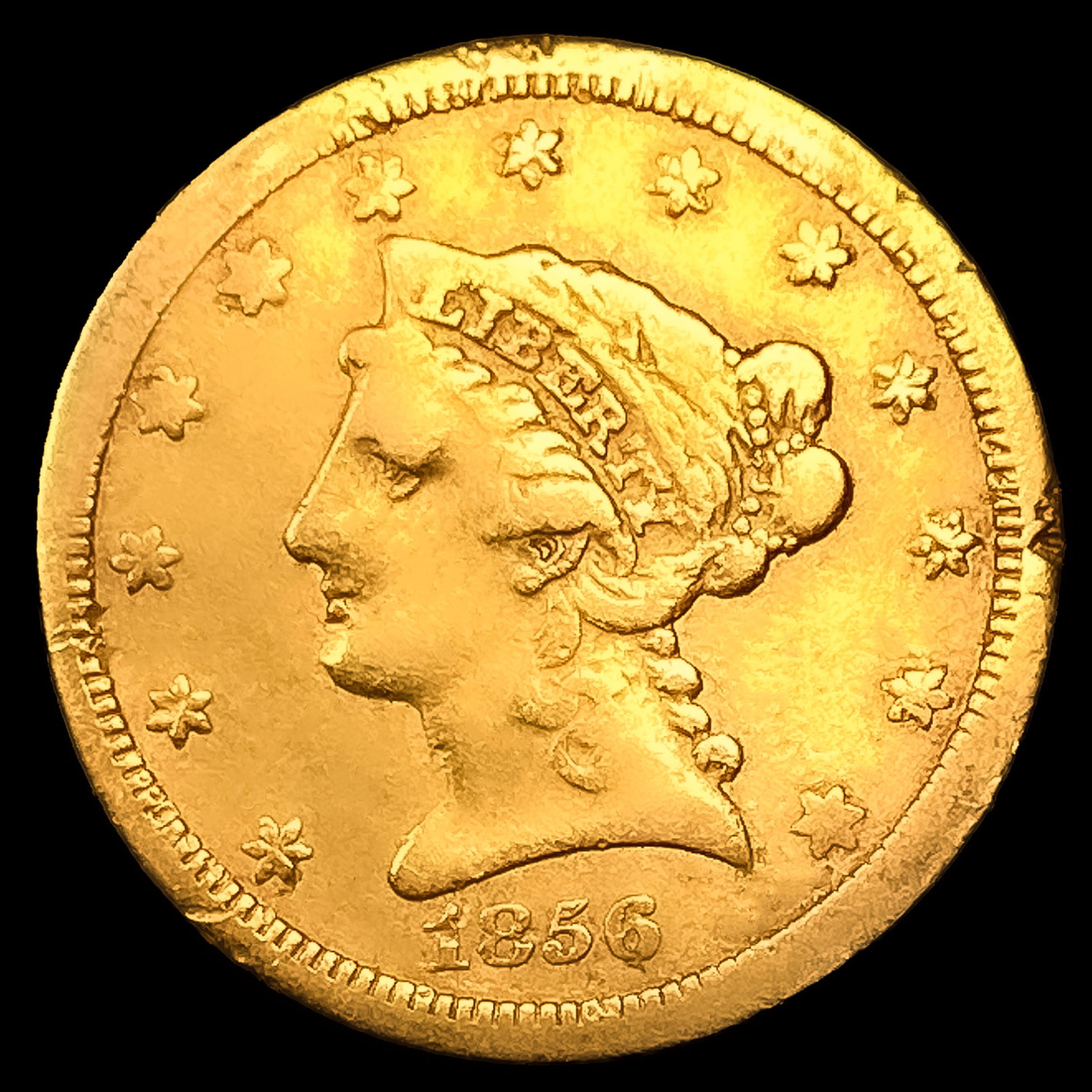 1856-S $3 Gold Piece: 1856-S $3 Gold Piece