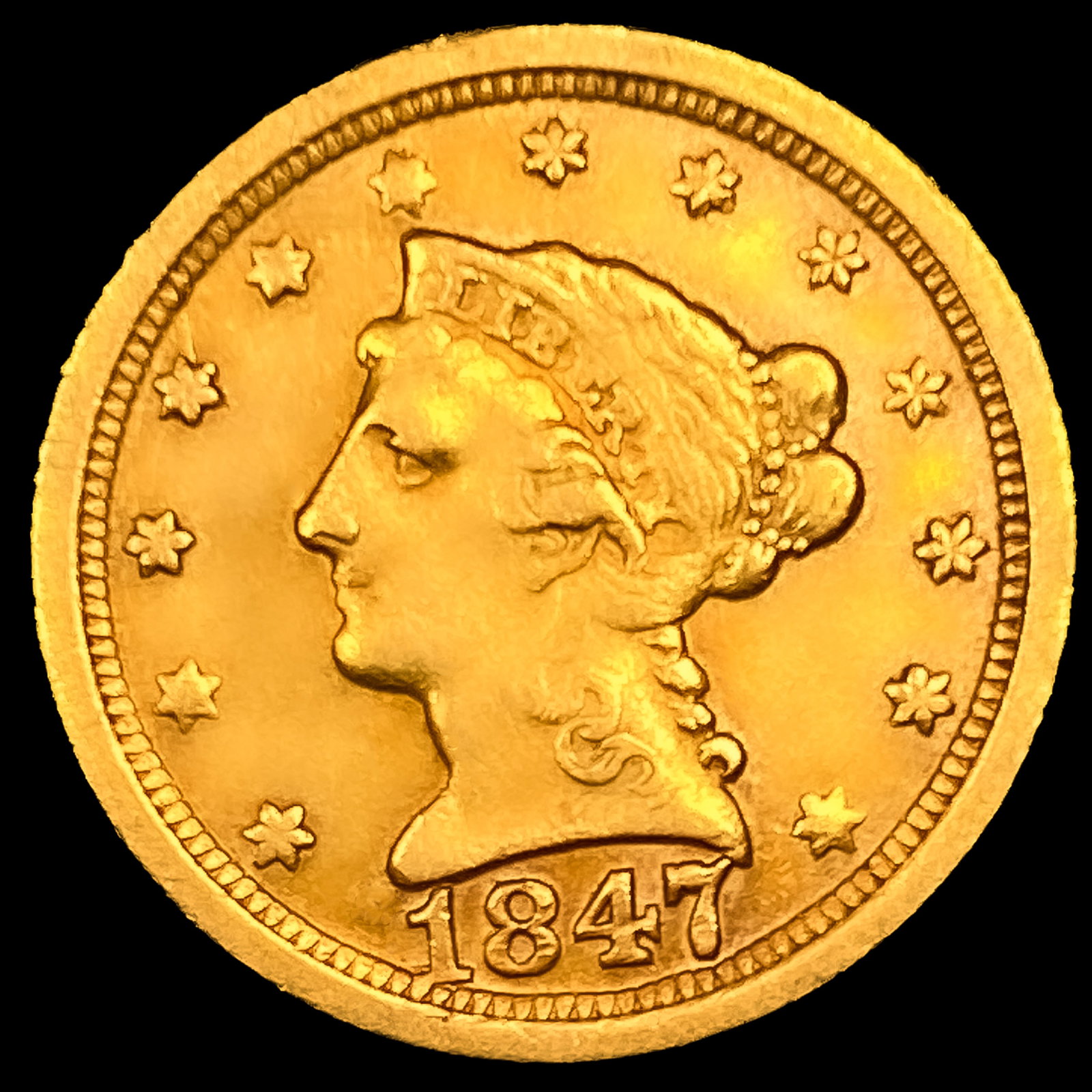 1847-O $2.50 Gold Quarter Eagle: 1847-O $2.50 Gold Quarter Eagle