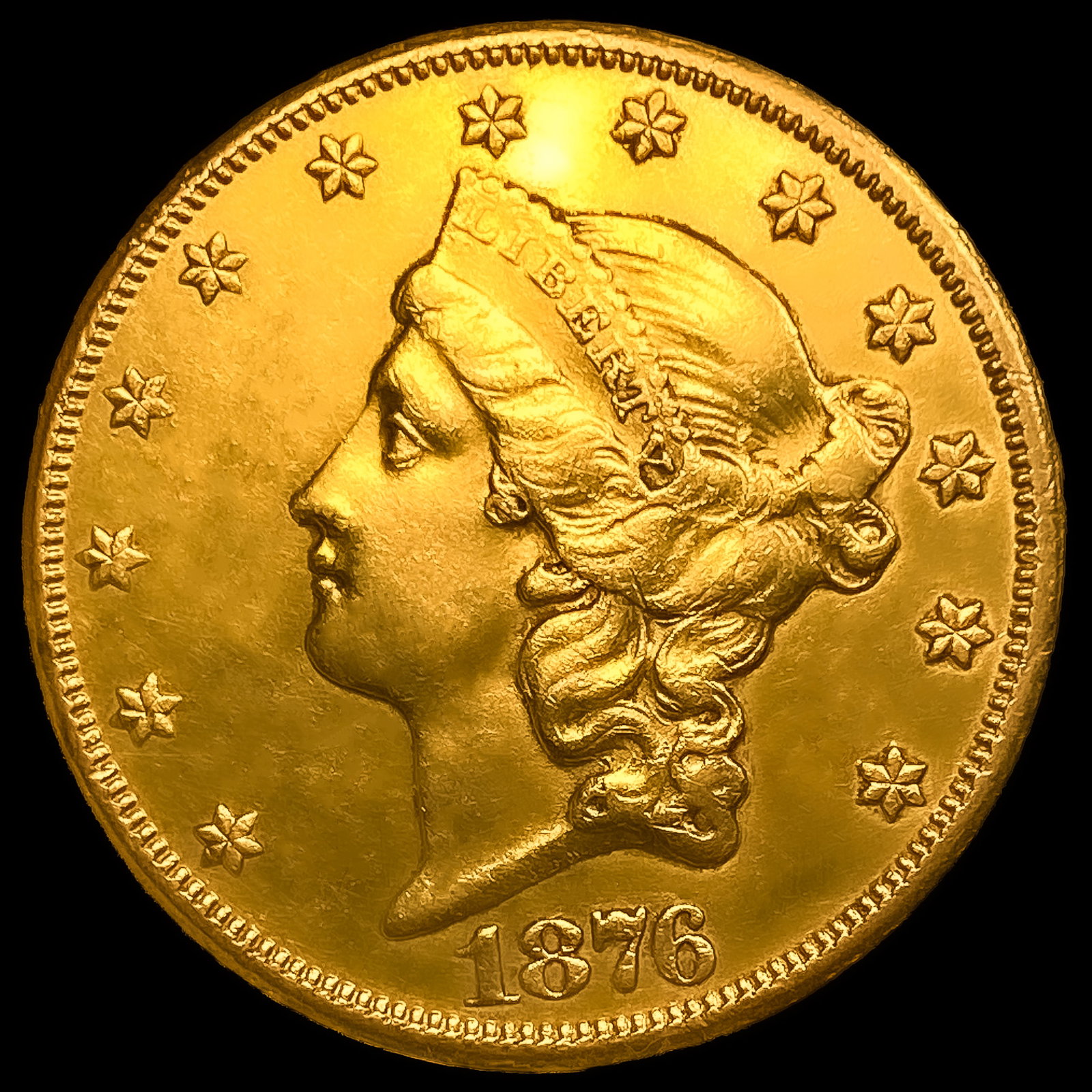 1876-CC $20 Gold Double Eagle UNCIRCULATED: 1876-CC $20 Gold Double Eagle UNCIRCULATED