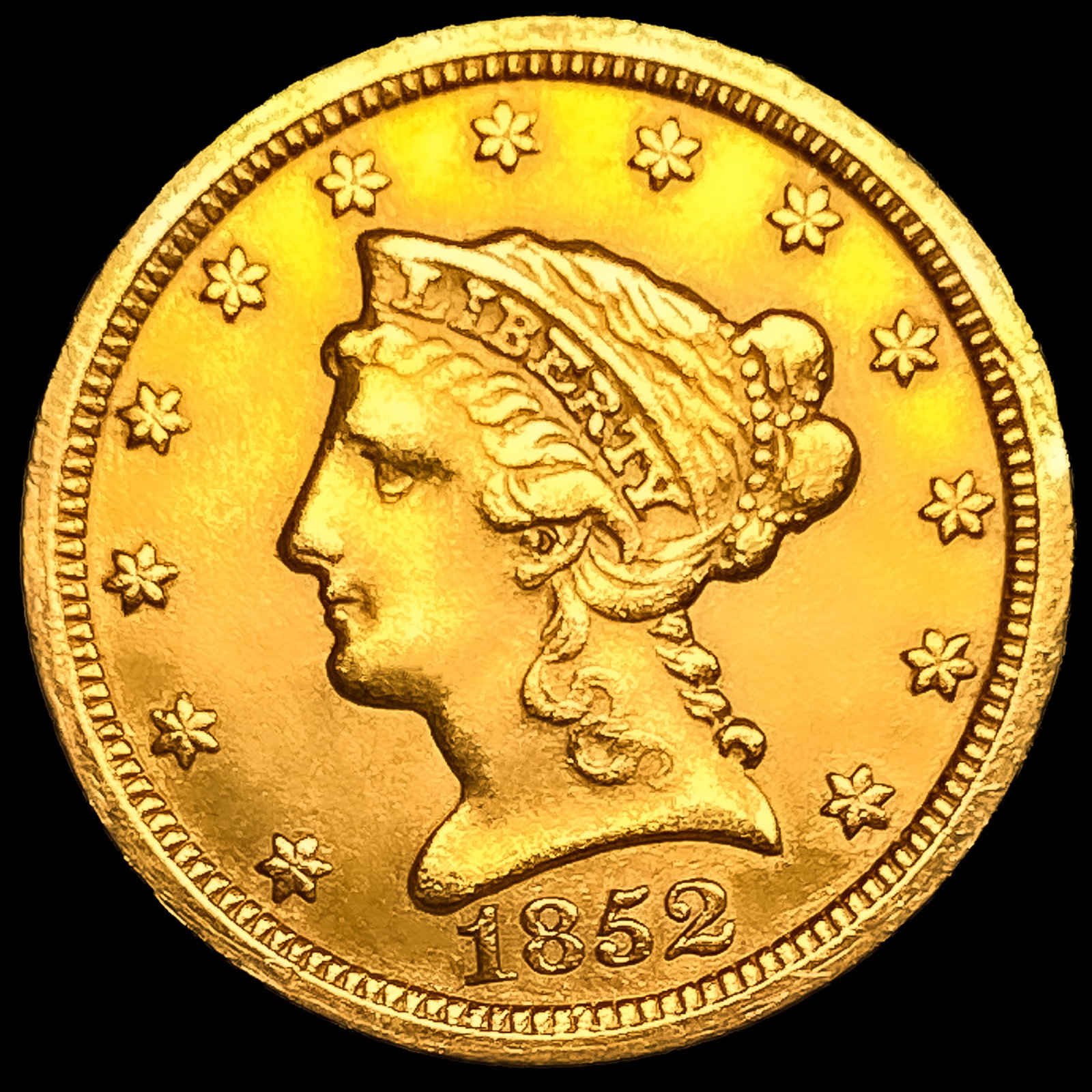 1852 $2.50 Gold Quarter Eagle: 1852 $2.50 Gold Quarter Eagle