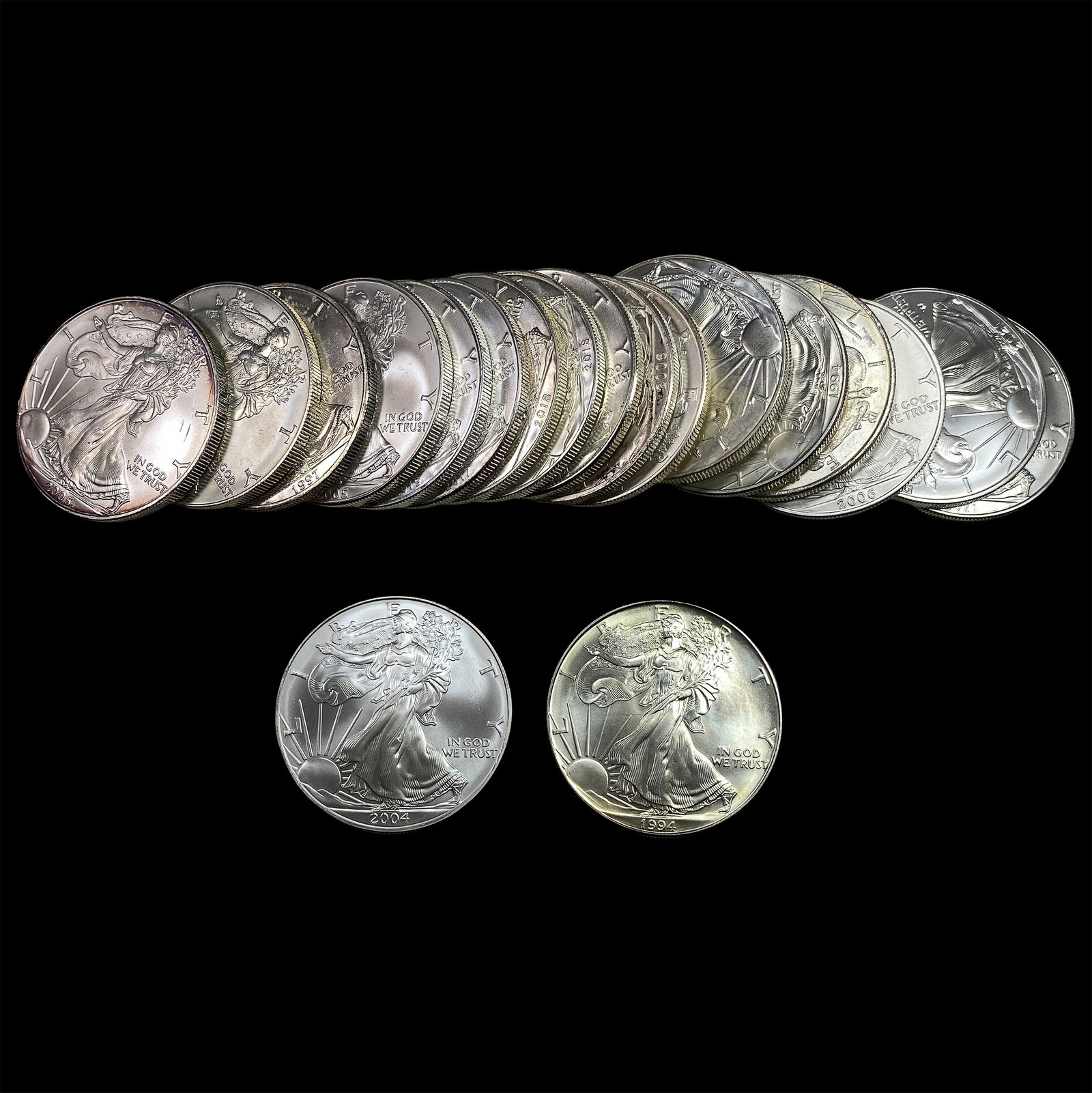 20 Silver Eagles BU (1 of 2)
